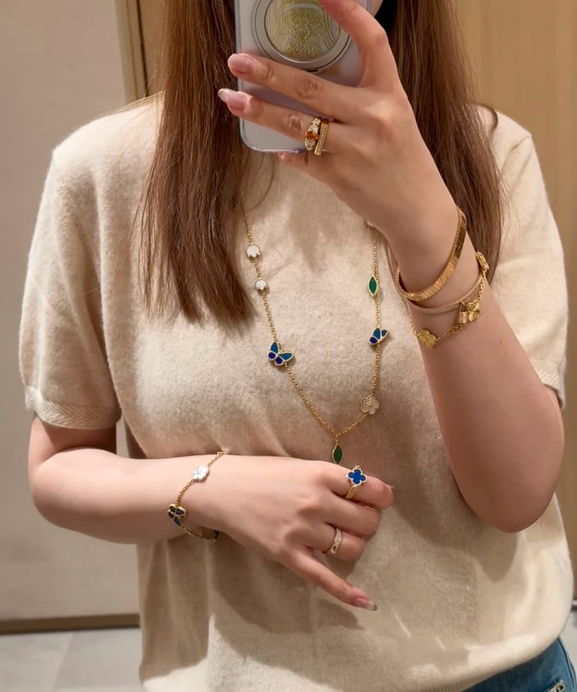 Van Cleef & Arpels Lucky Spring Butterfly Long Necklace High