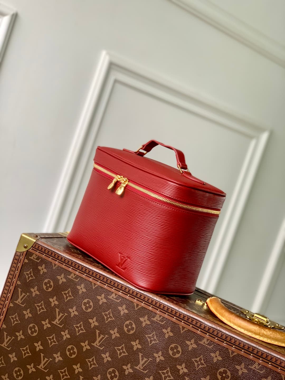 Louis Vuitton Nice BB Epi grained leather Monogram M25856 Monogram Red High