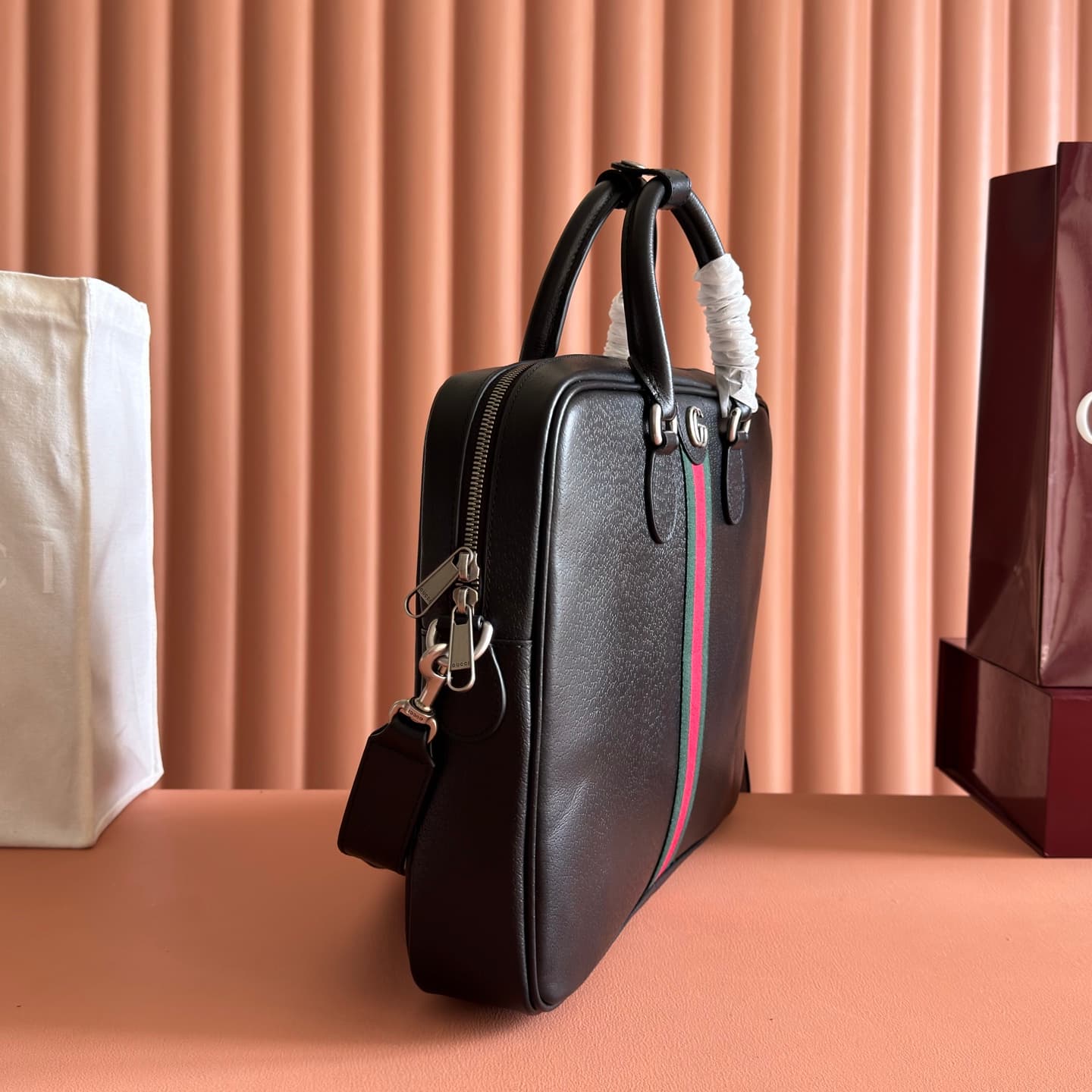 Gucci Black Ophidia Large Briefcase 834461 High