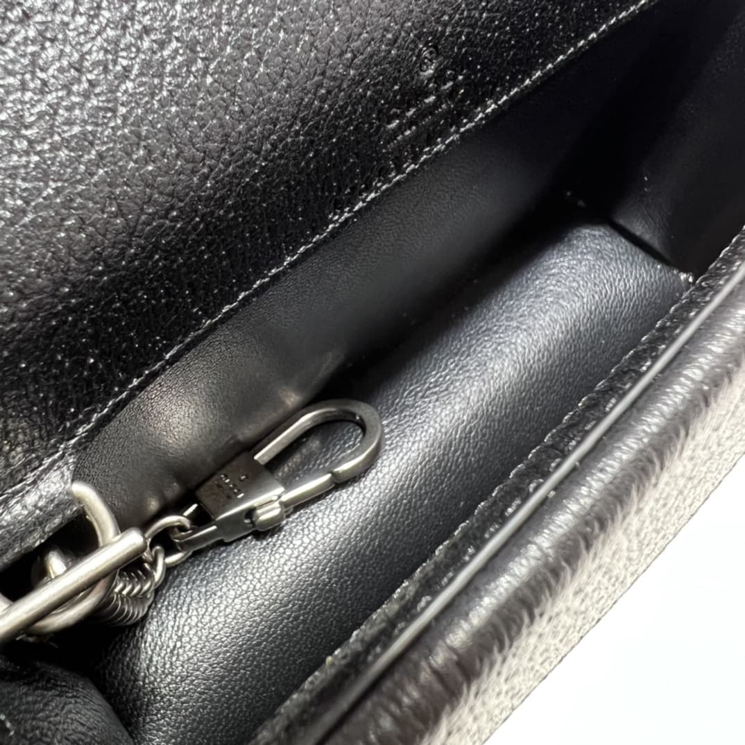 Dionysus GG Supreme super mini bag 476432 Denim Black high