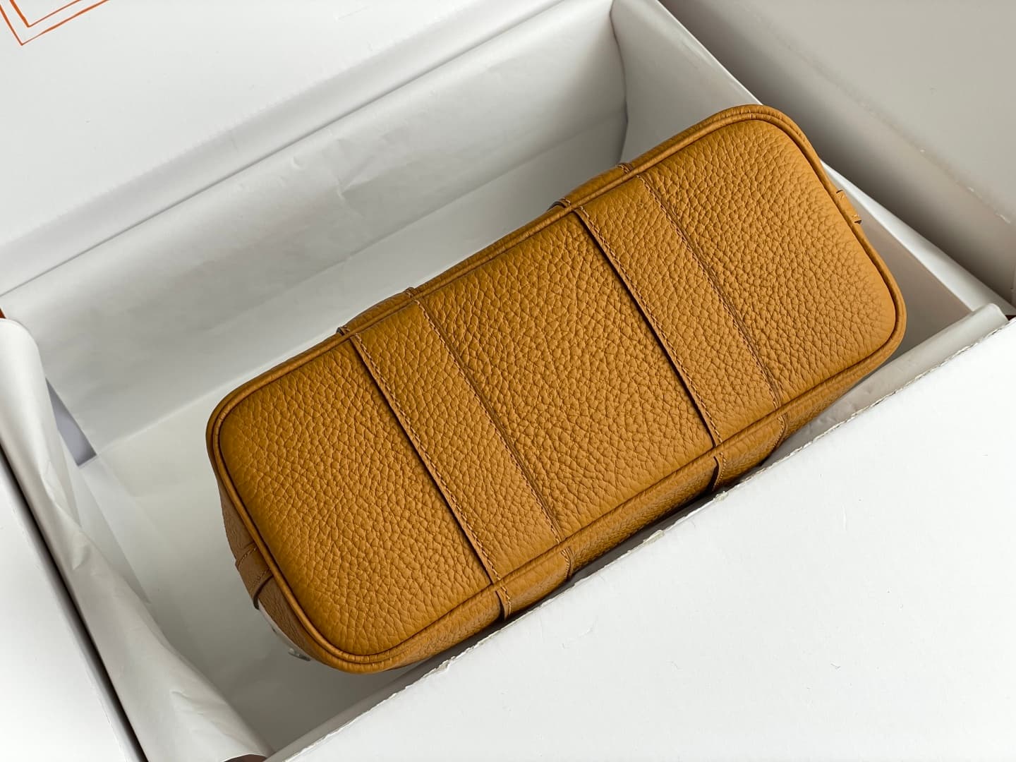 Hermes Garden Party 23 bag in Beach Gold Togo Leather With Canvas WAX High