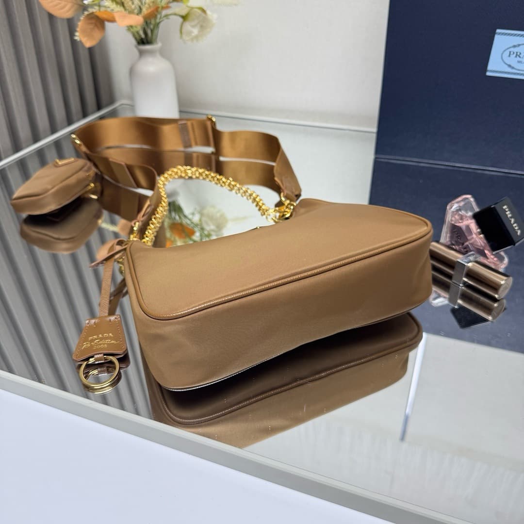 Prada Re-Edition 2005 Nylon bag 1BH204 Camel High