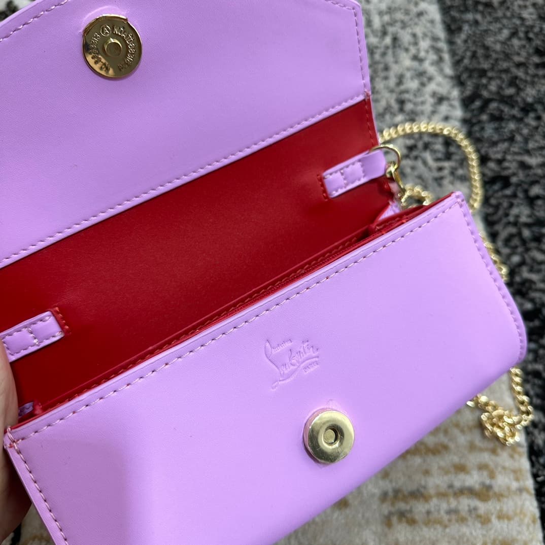 Christian Louboutin Loubi54 leather shoulder bag in purple High