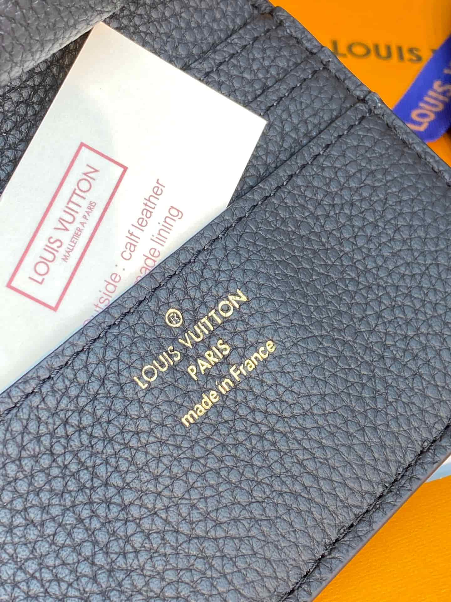 Louis Vuitton Low Key Compact Wallet Black Smooth calfskin M12408 High