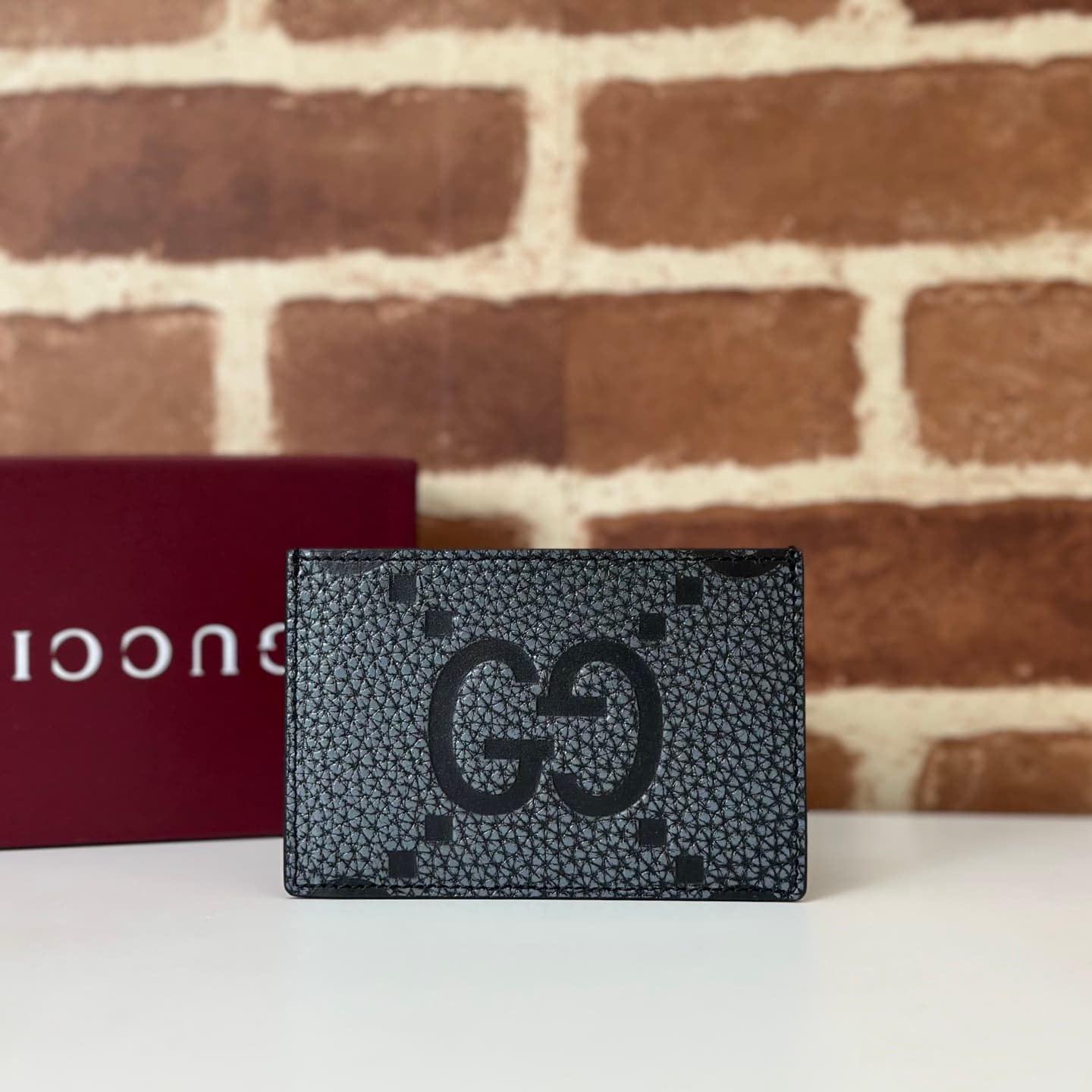 Gucci GG Jumbo card case Black 812681 High