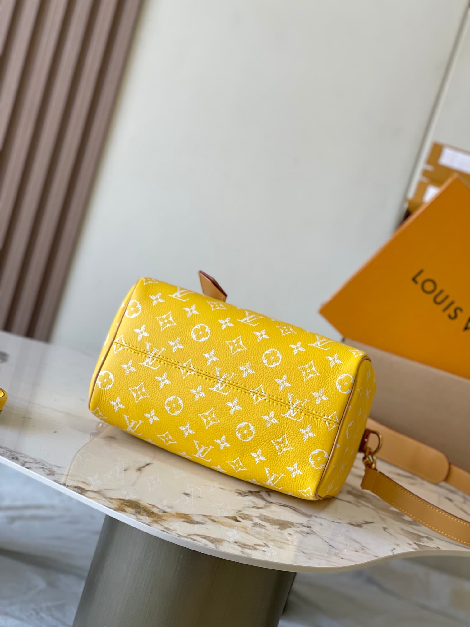 Louis Vuitton Speedy P9 Bandoulière 25 Soft calfskin Monogram Leather M24426 Yellow TOP