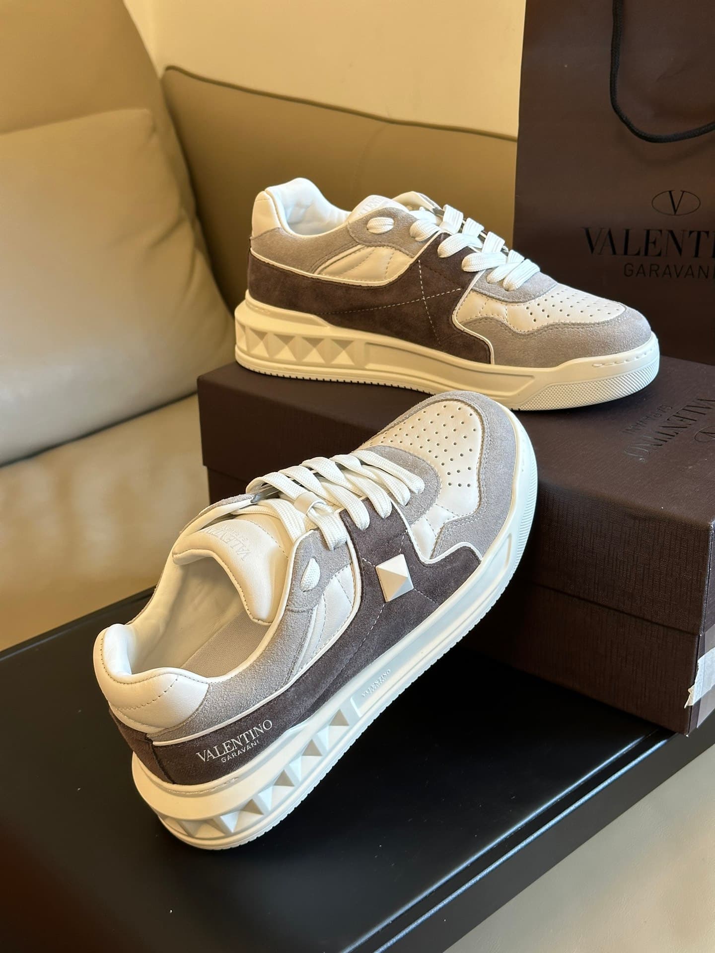 Valentino Garavani One Stud XL leather sneakers Men Women