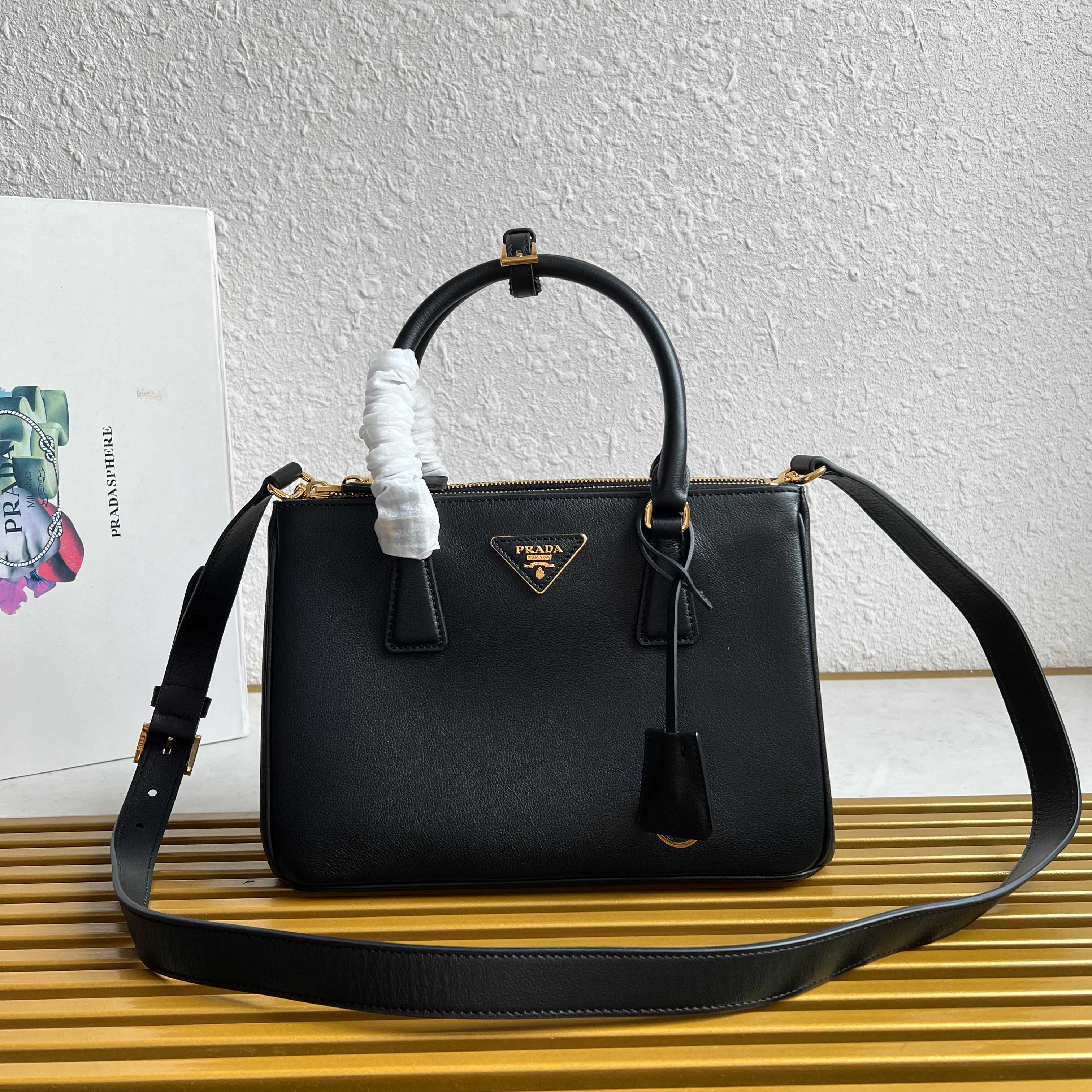 Prada Galleria small Saffiano leather bag 1BA896 Black High