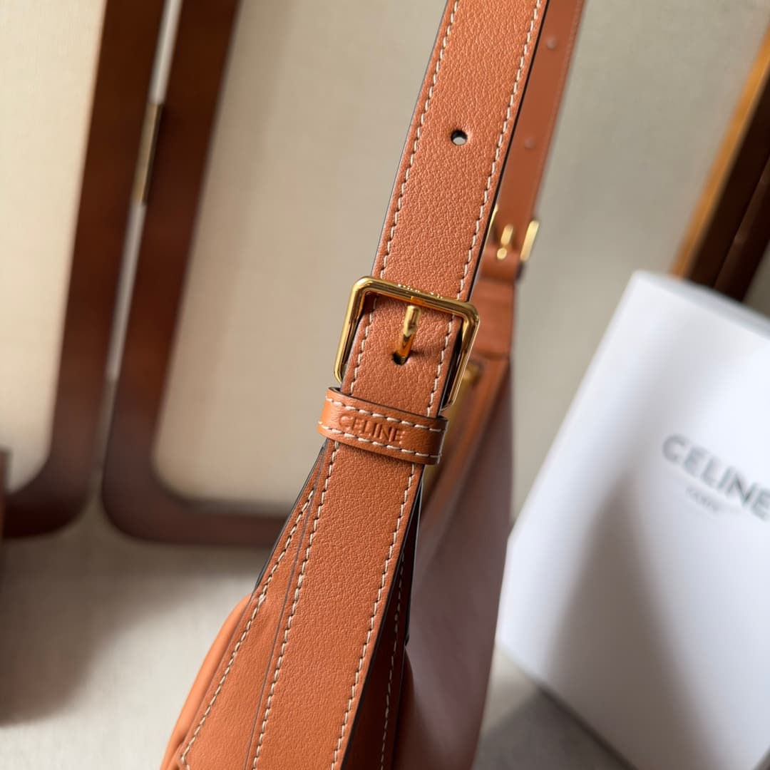 Celine Heloise Bag in Tan Supple Grained Calfskin High