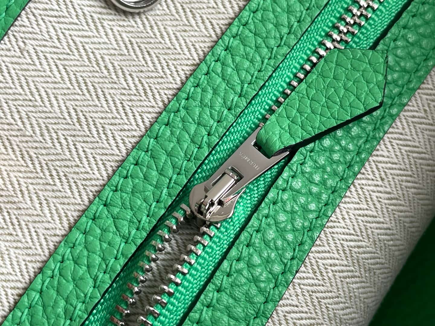 Hermes Garden Party 23 bag in Vert Comics Togo Leather WAX High