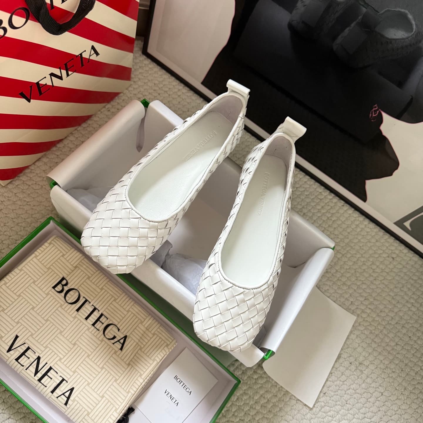 Bottega Veneta Women's Charlotte Ballerina in Woven Leather