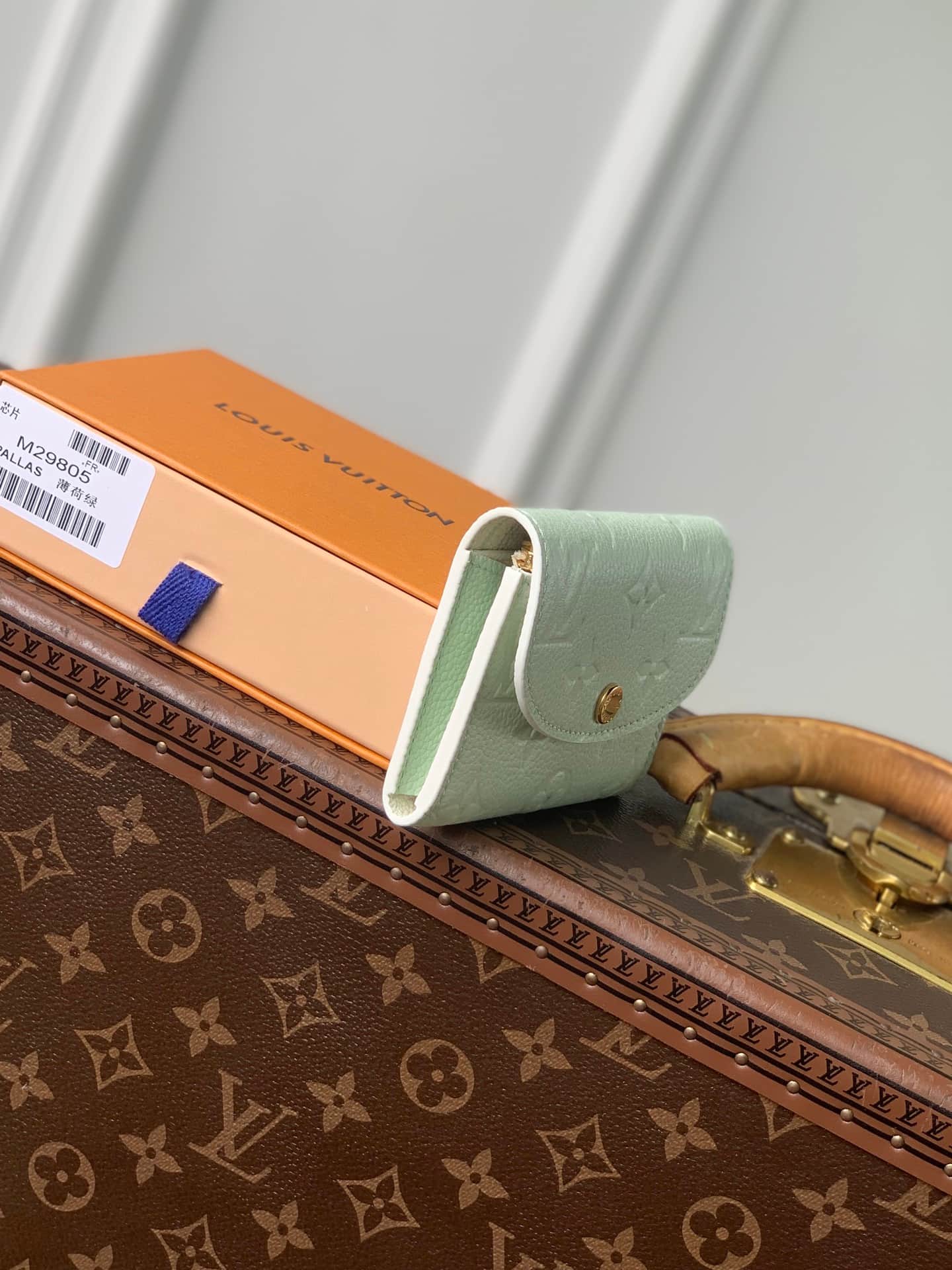 Louis Vuitton Rosalie Coin Purse Minty/Lily White Cowhide leather M29805 High