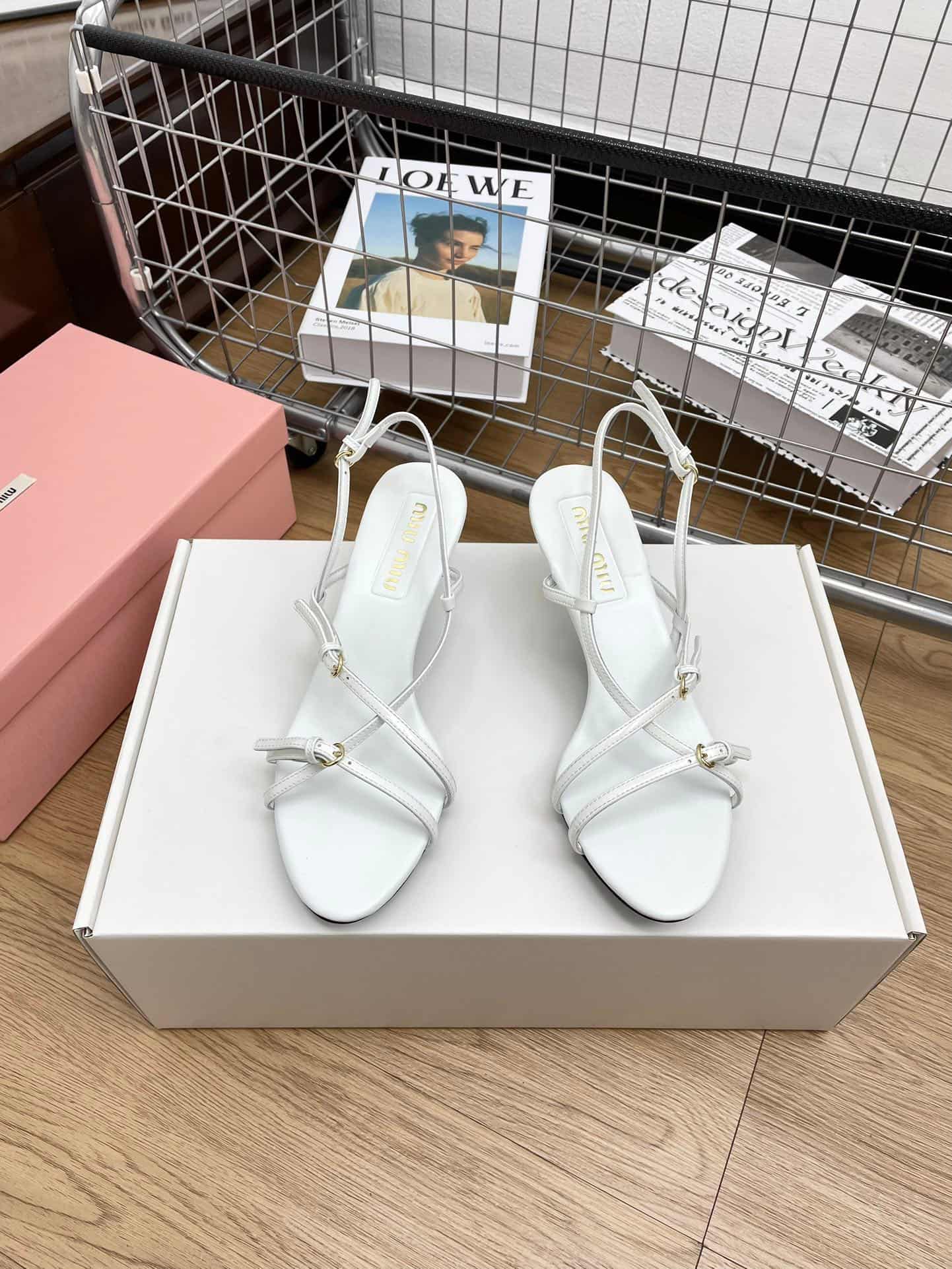 Miu Miu Patent Leather Sandal With Buckles Shoes Women