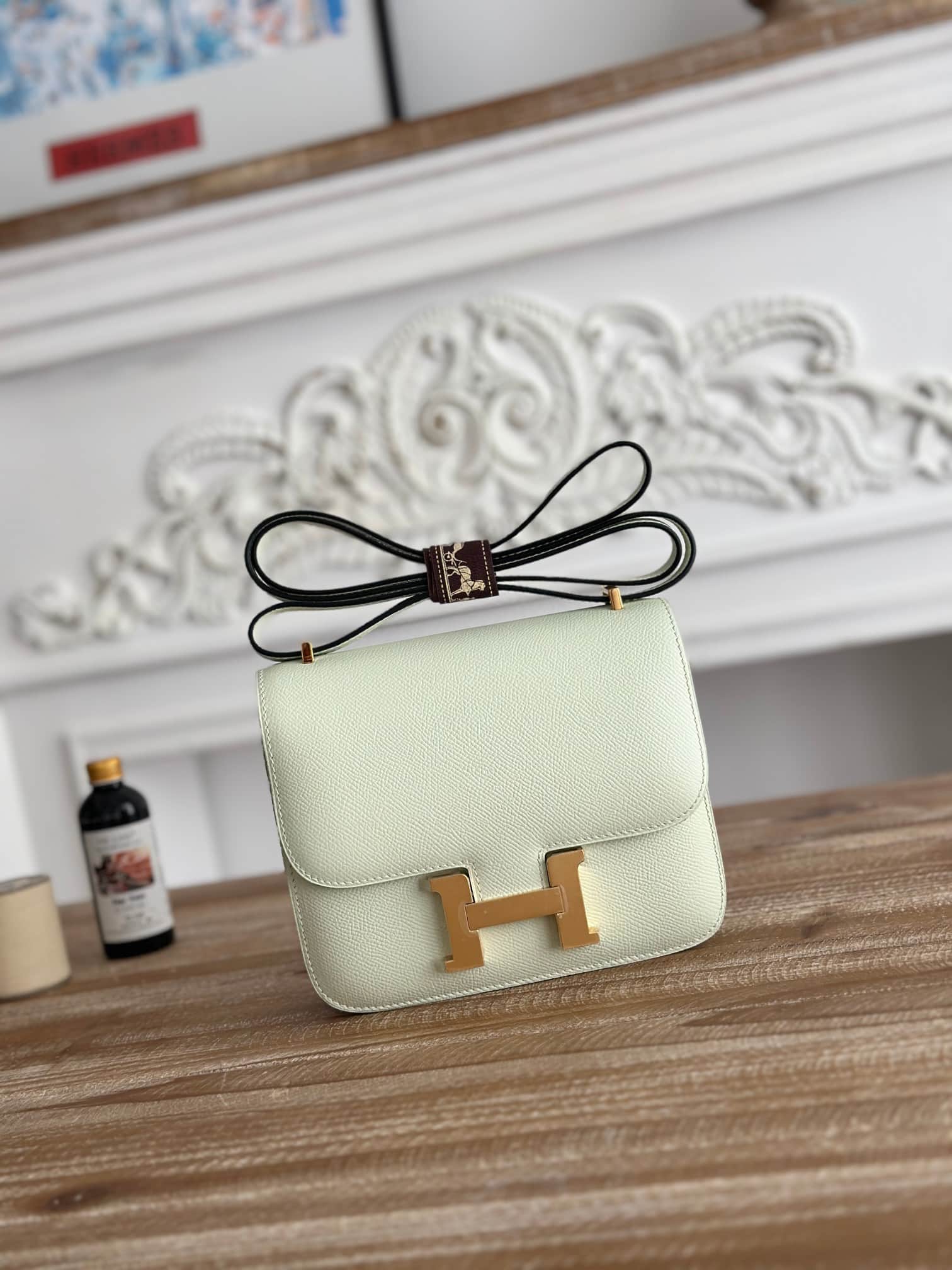 Hermes Mini Constance 18cm Epsom Bag WAX Vert Fizz High