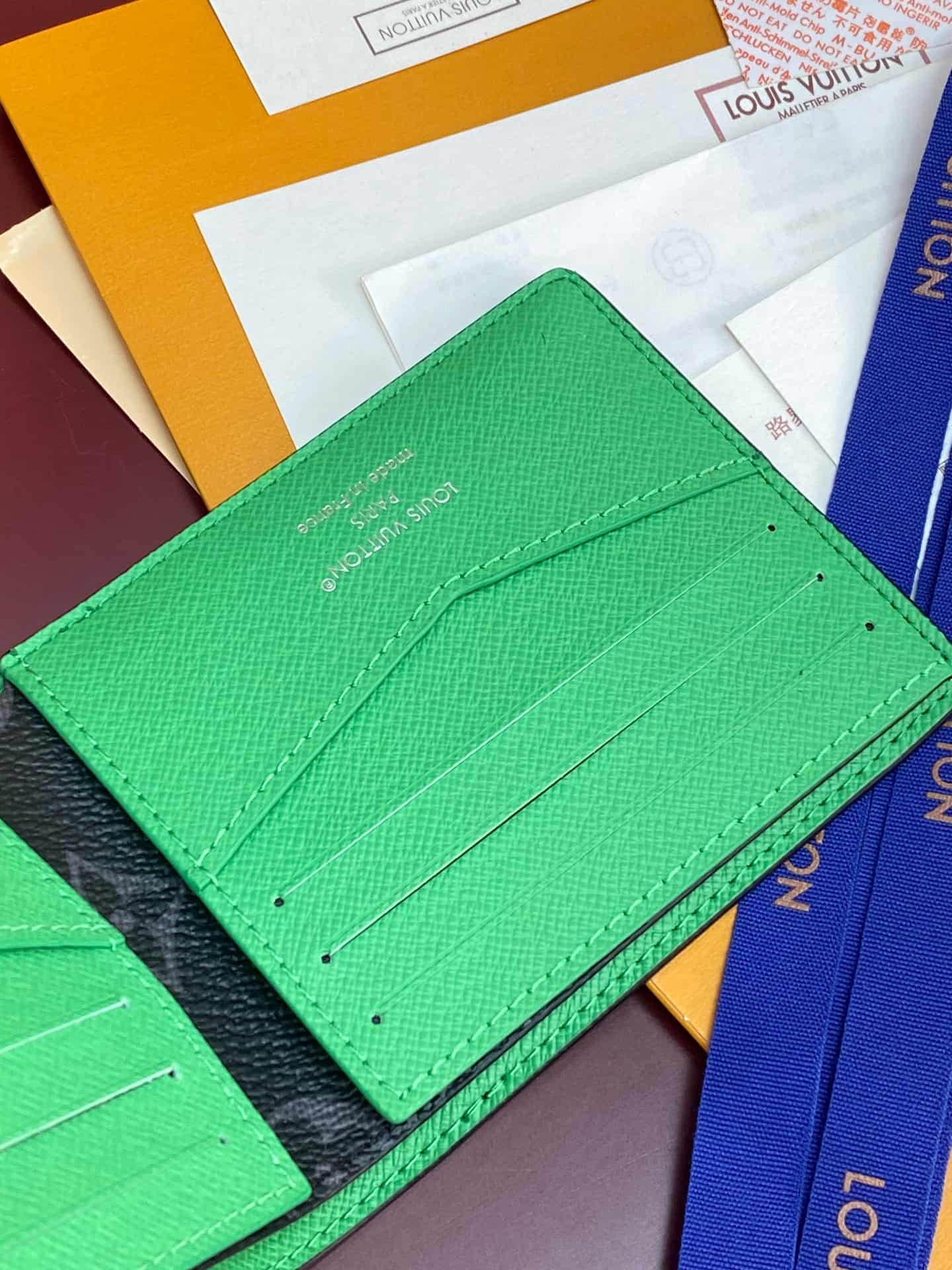 Louis Vuitton Slender Wallet Monogram Eclipse coated canvas M25849 Bamboo Green High