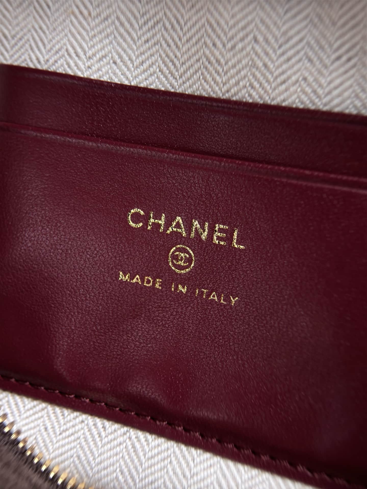 Chanel Large Vanity with Chain Suede Calfskin & Gold Metal Dark Brown AP5347 A