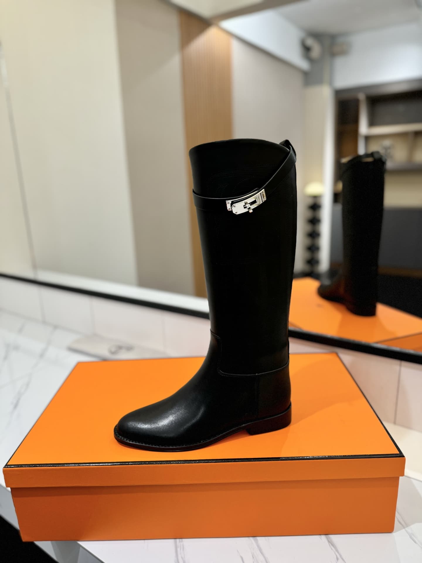 Hermes Kelly Jumping Boots Shoes Women