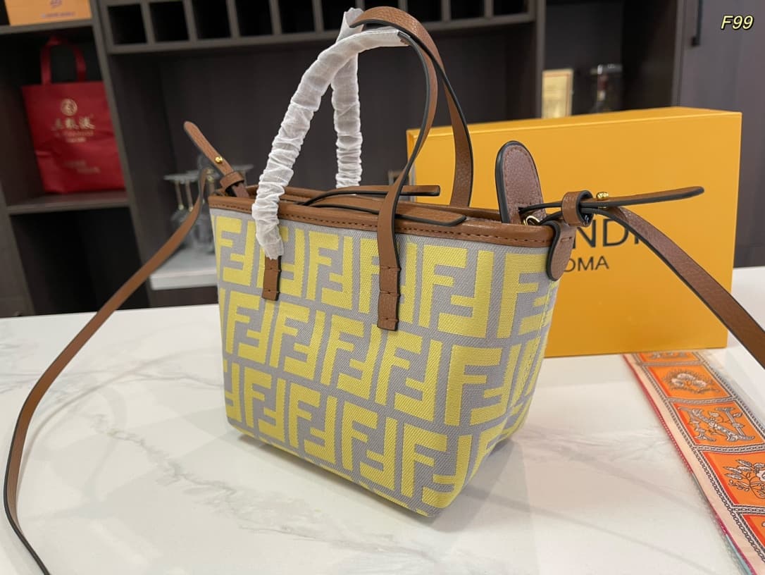 Fendi Mini Roll FF jacquard bag