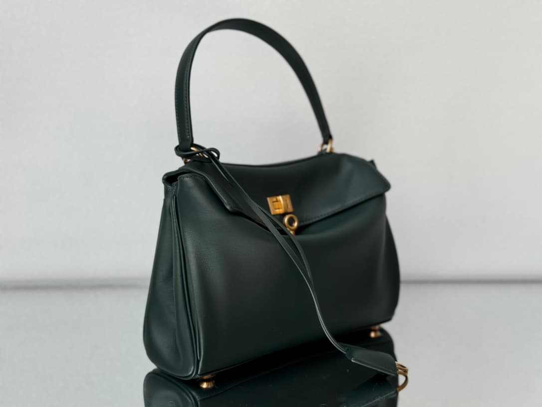 Balenciaga Rodeo Small Bag in Pine Green Leather With Gold-Tone Metal TOP