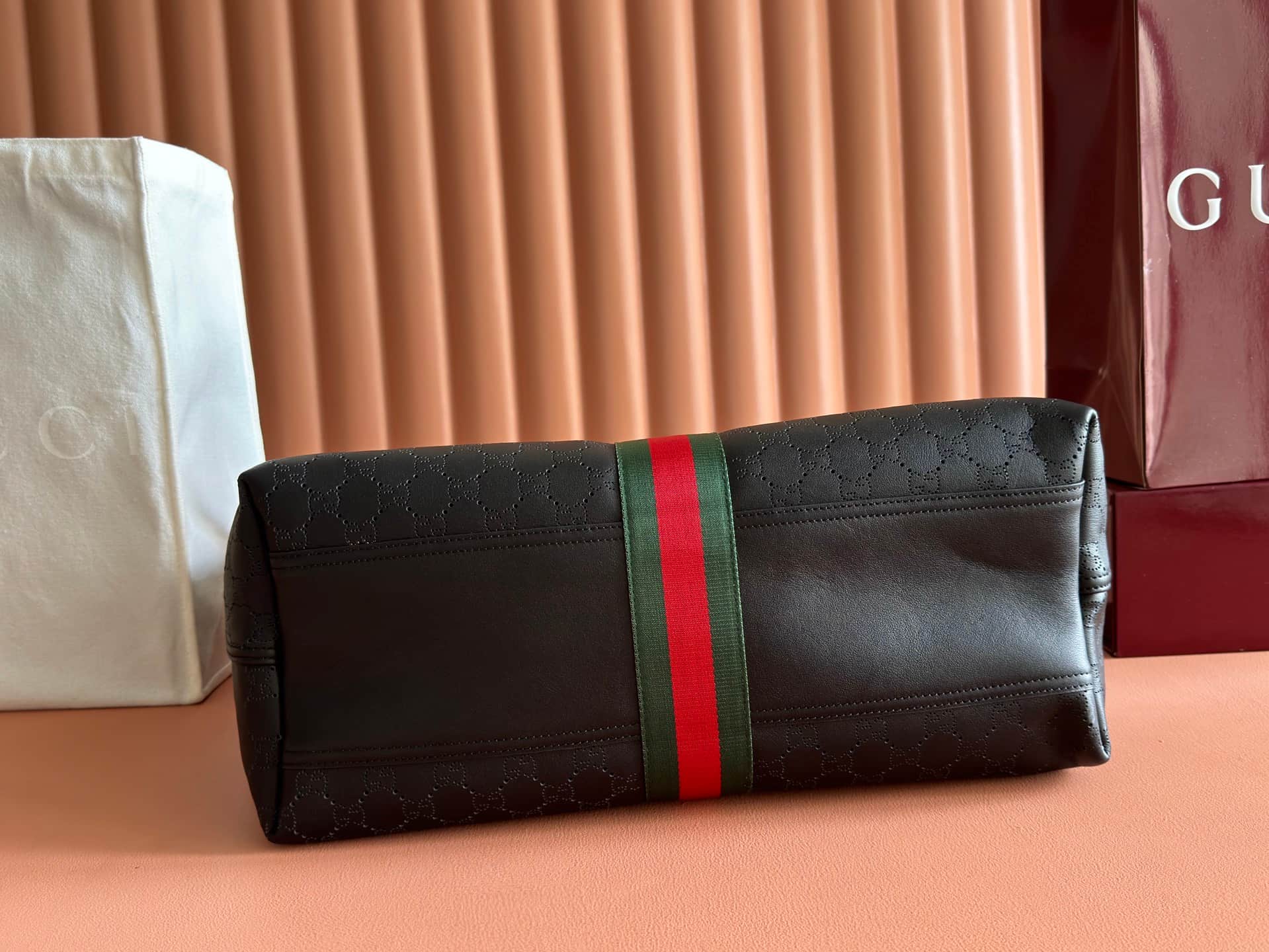 Gucci Giglio large tote bag black GG leather 853971 High