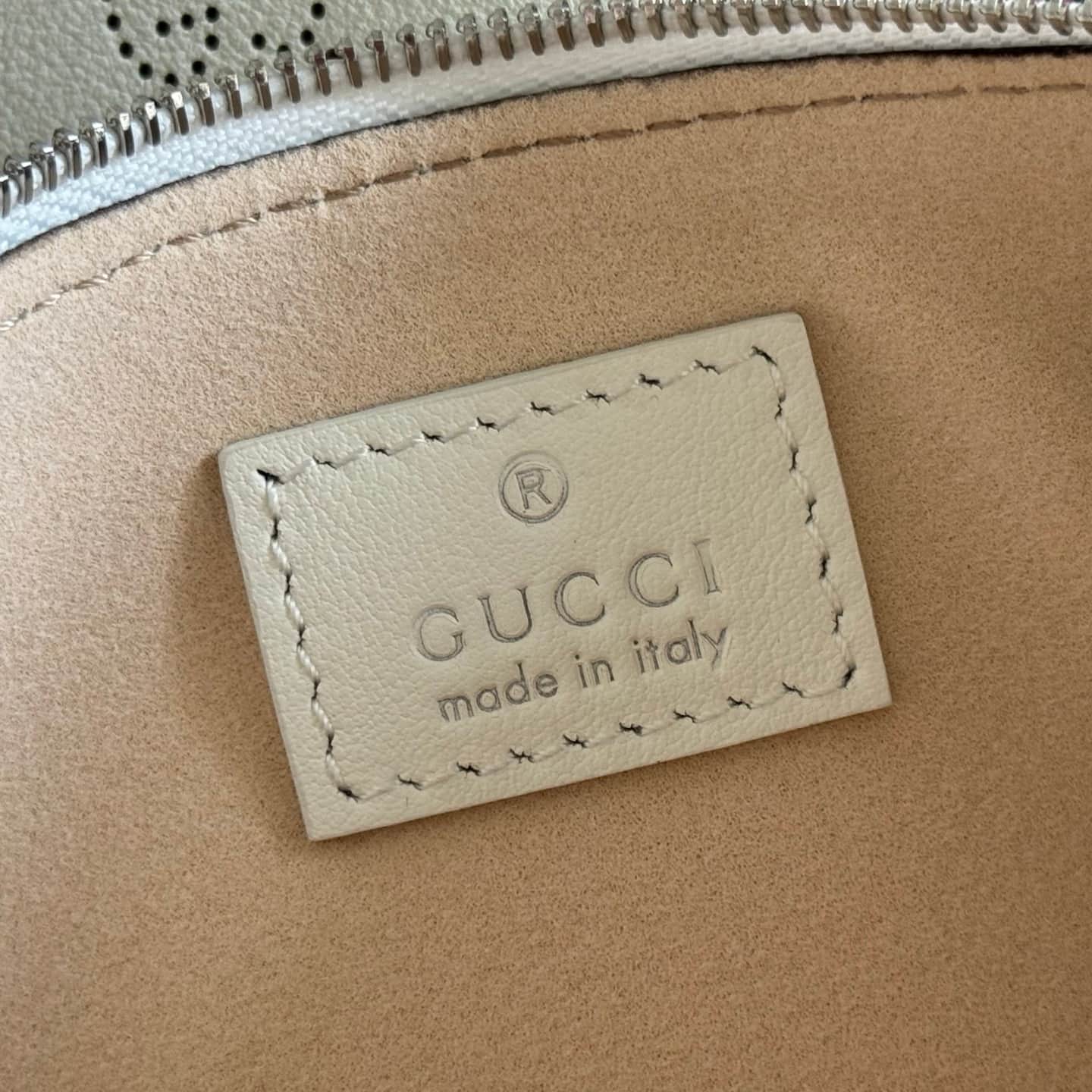 Gucci Giglio small tote bag white GG leather 860845 High