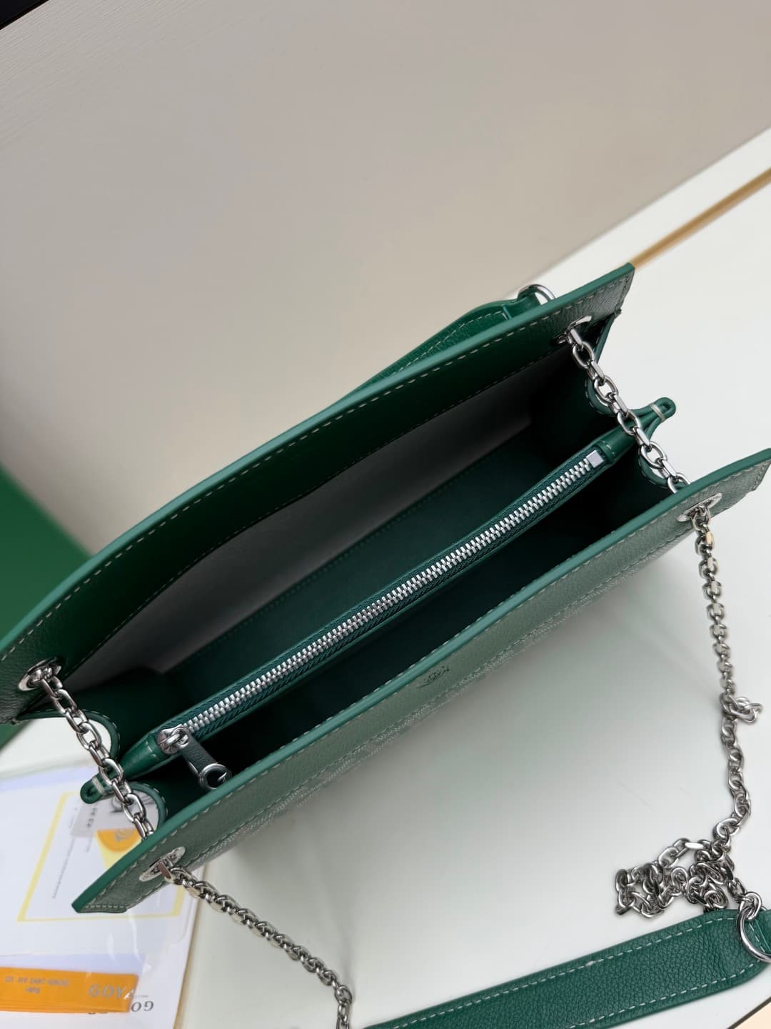 Goyard Rouette Structure bag in Green Goyardine Canvas High