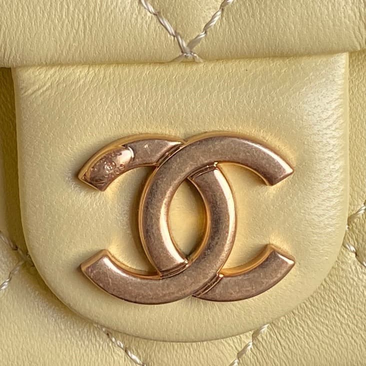 Chanel Trendy Pockets Hobo Bag Lambskin & Gold Metal Yellow AS5339 A