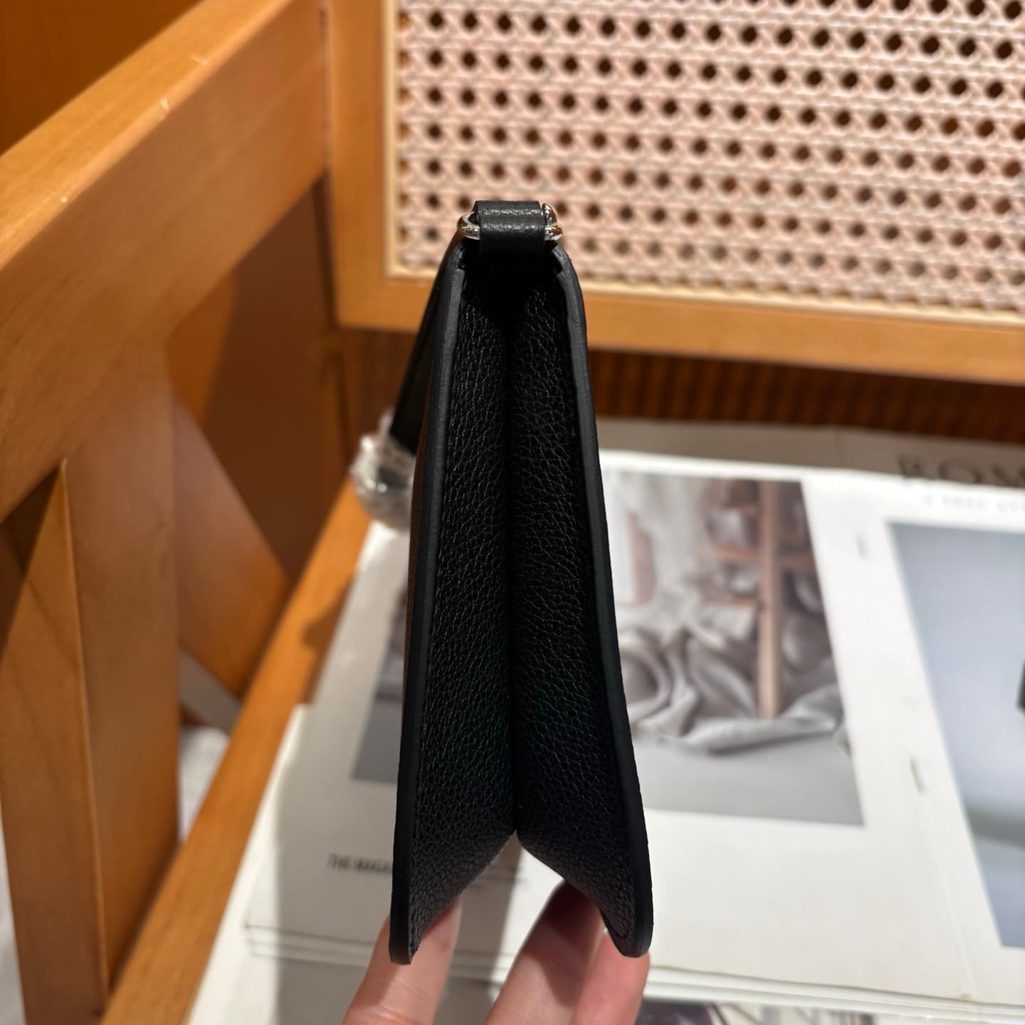 Hermes Zipengo Chaine d'Ancre To Go pouch Evergrain calfskin Noir WAX High