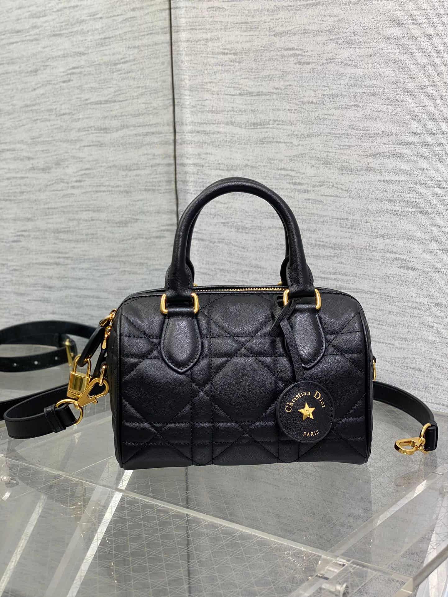 Dior Groove 20 Bag Black Macrocannage Calfskin High