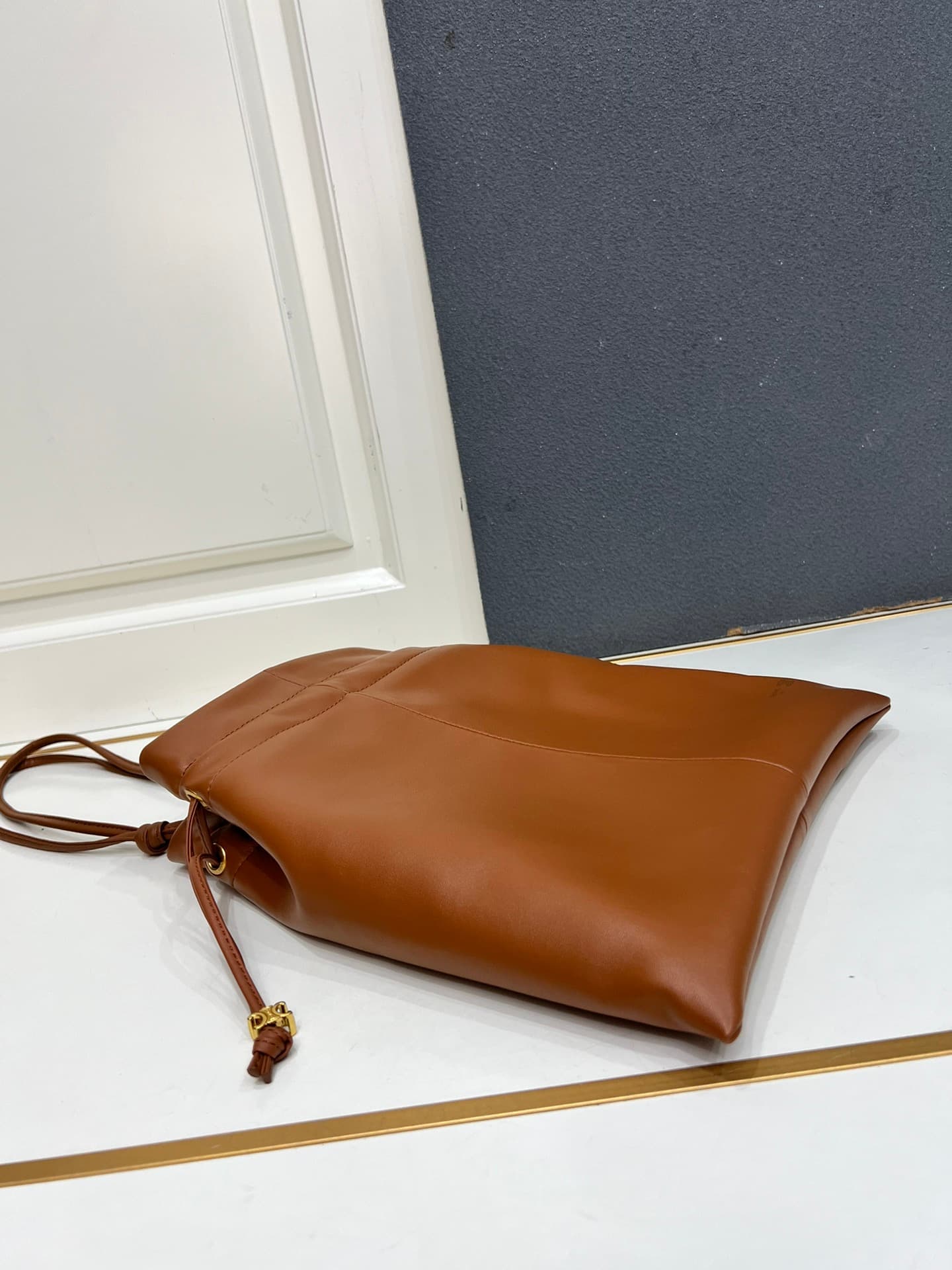 Celine SMALL CRYSTAL POUCH IN LAMBSKIN SOFT TAN High