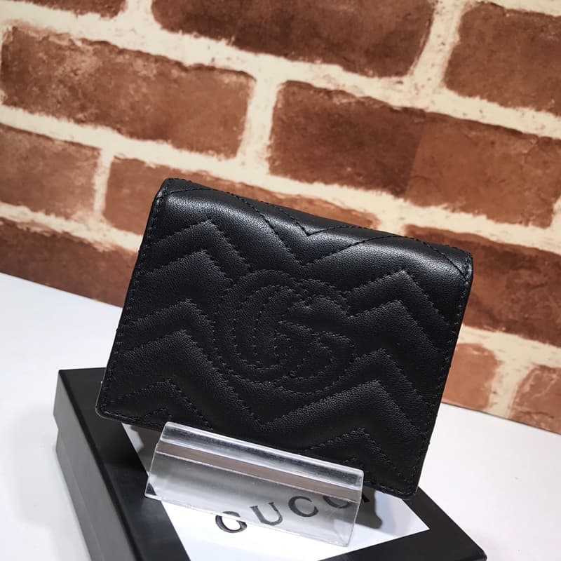 GG Marmont card case wallet black 466492 High