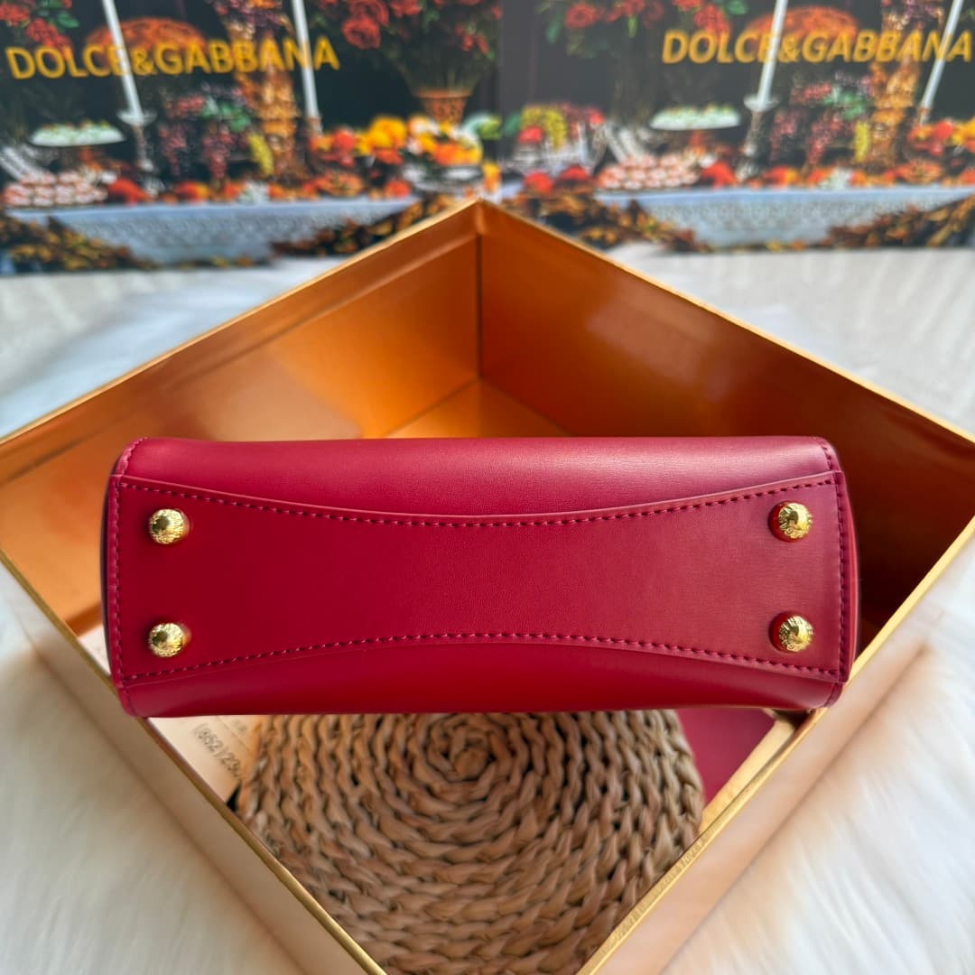 Dolce & Gabbana Mini Marlene Day leather tote bag red High