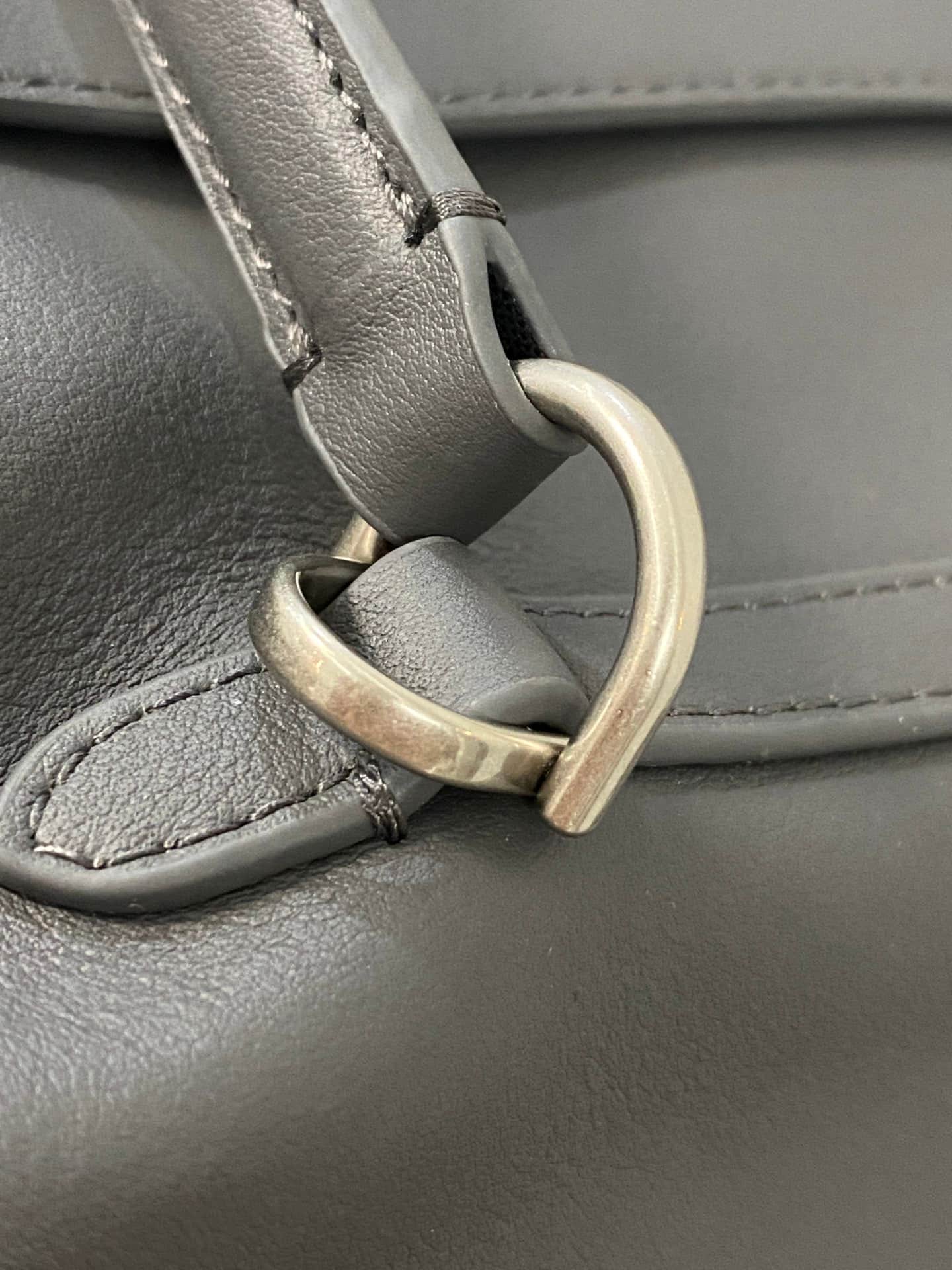 Balenciaga Rodeo Medium Bag in Grey Leather With Sliver-Tone Metal TOP