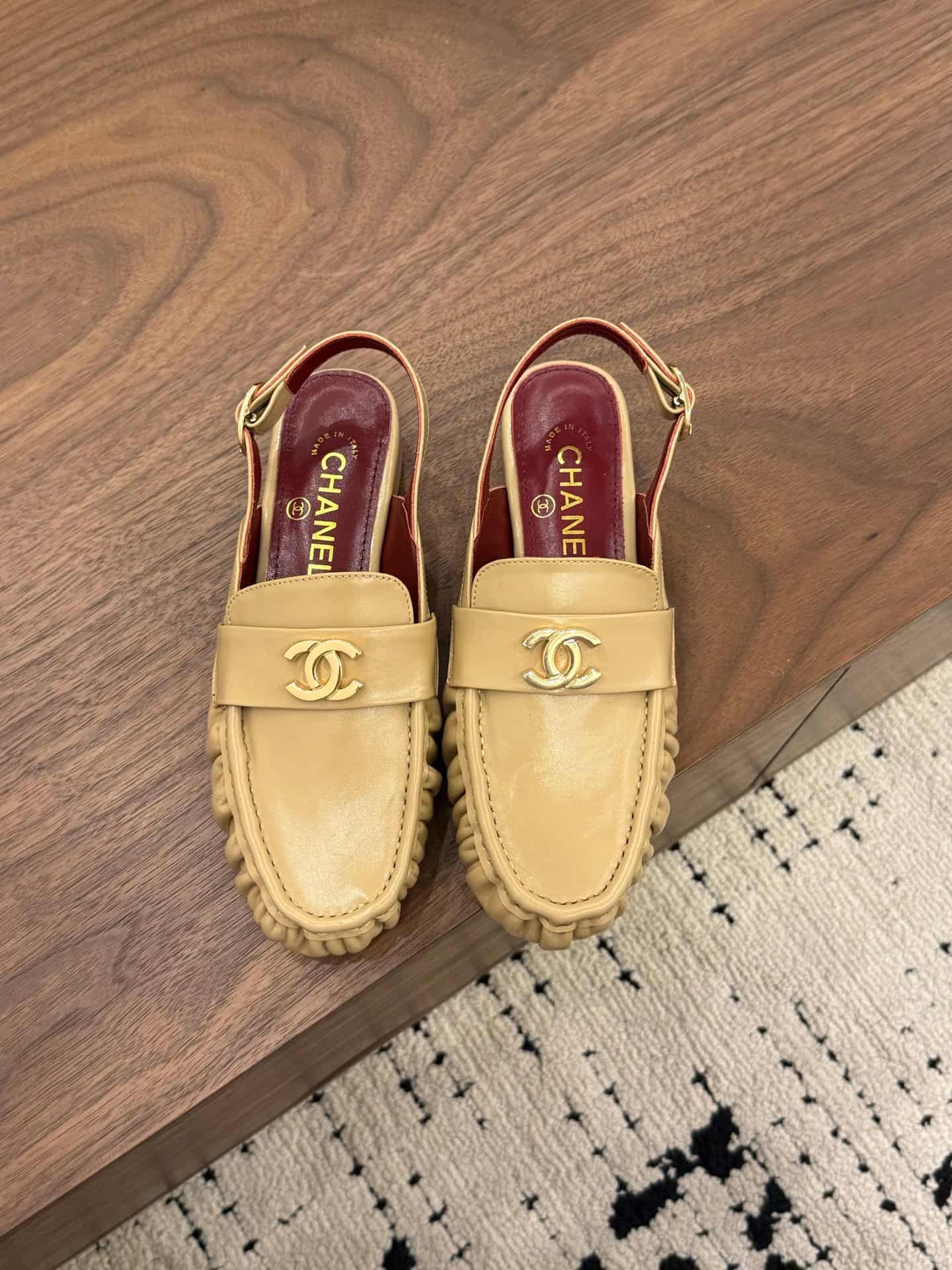 Chanel Slingback Loafer Shoes Women