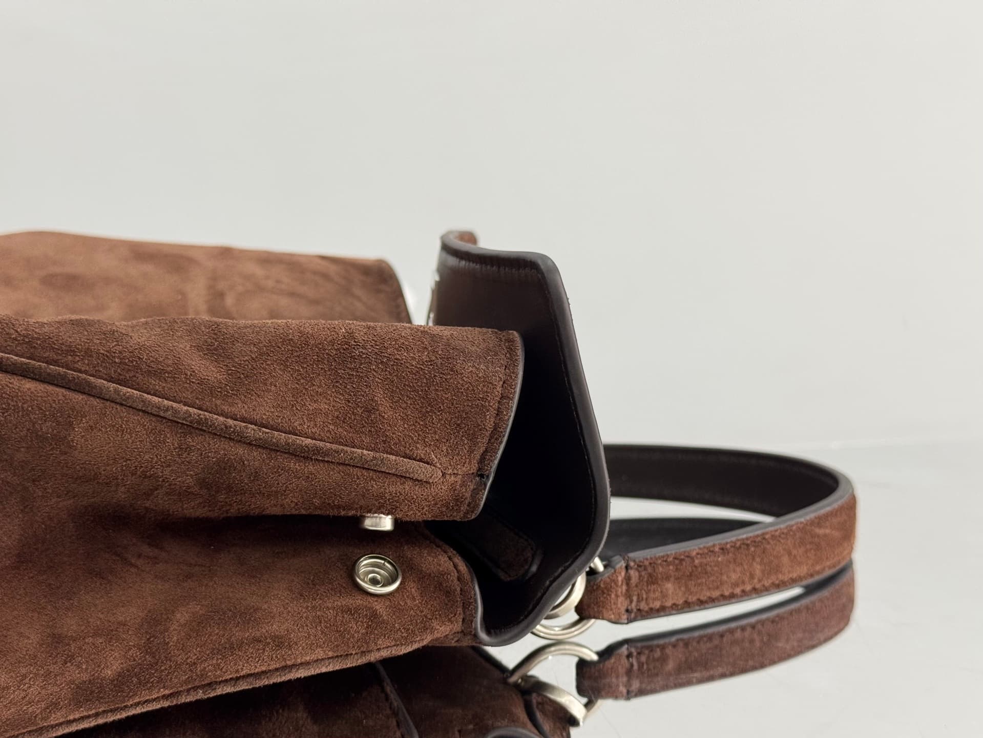 Balenciaga Rodeo Mini Bag in Light Espresso Waxed Suede Calfskin With Silver-Tone Metal TOP