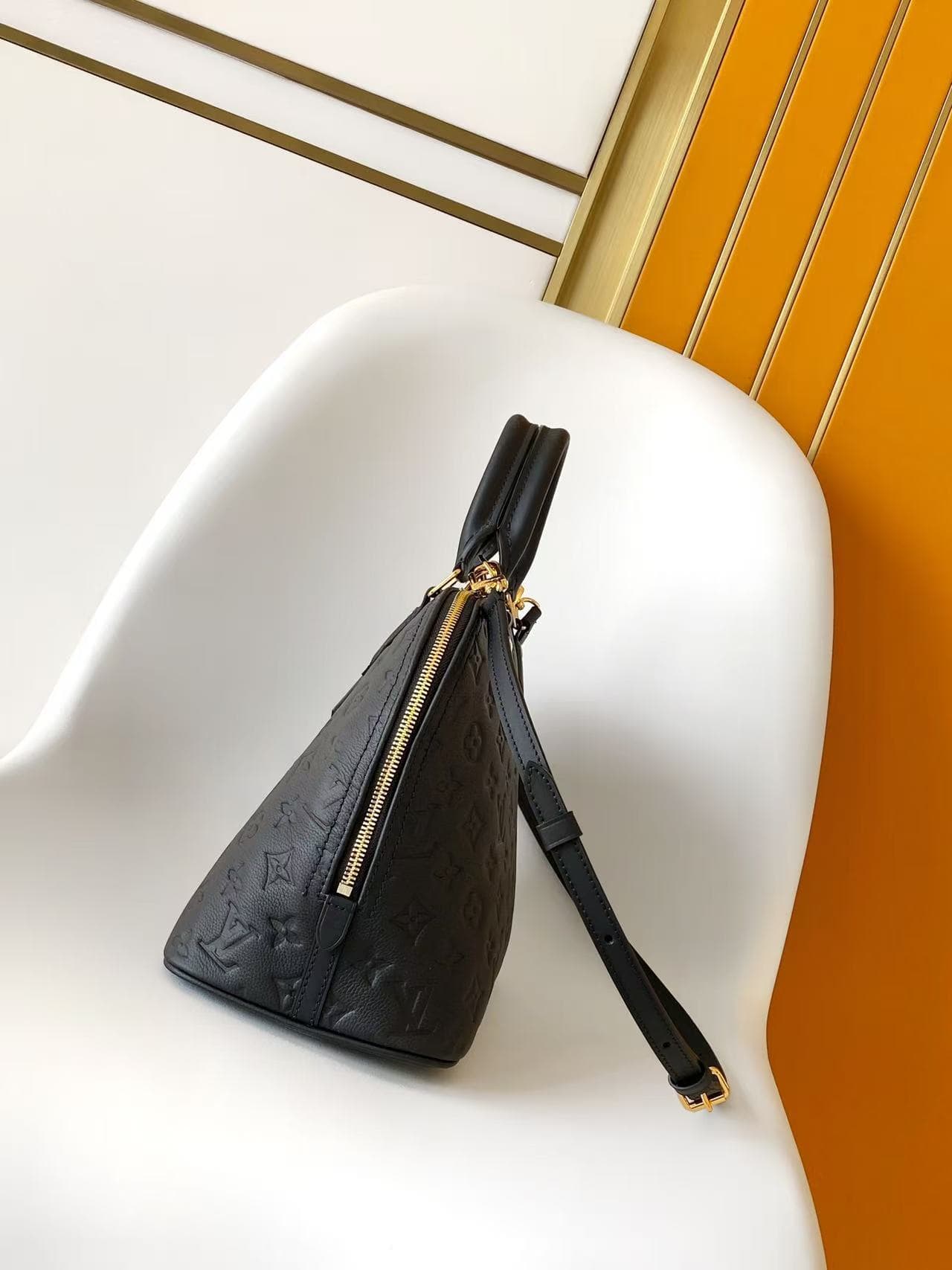 Louis Vuitton Alma PM Black Monogram Empreinte Leather M26489 High