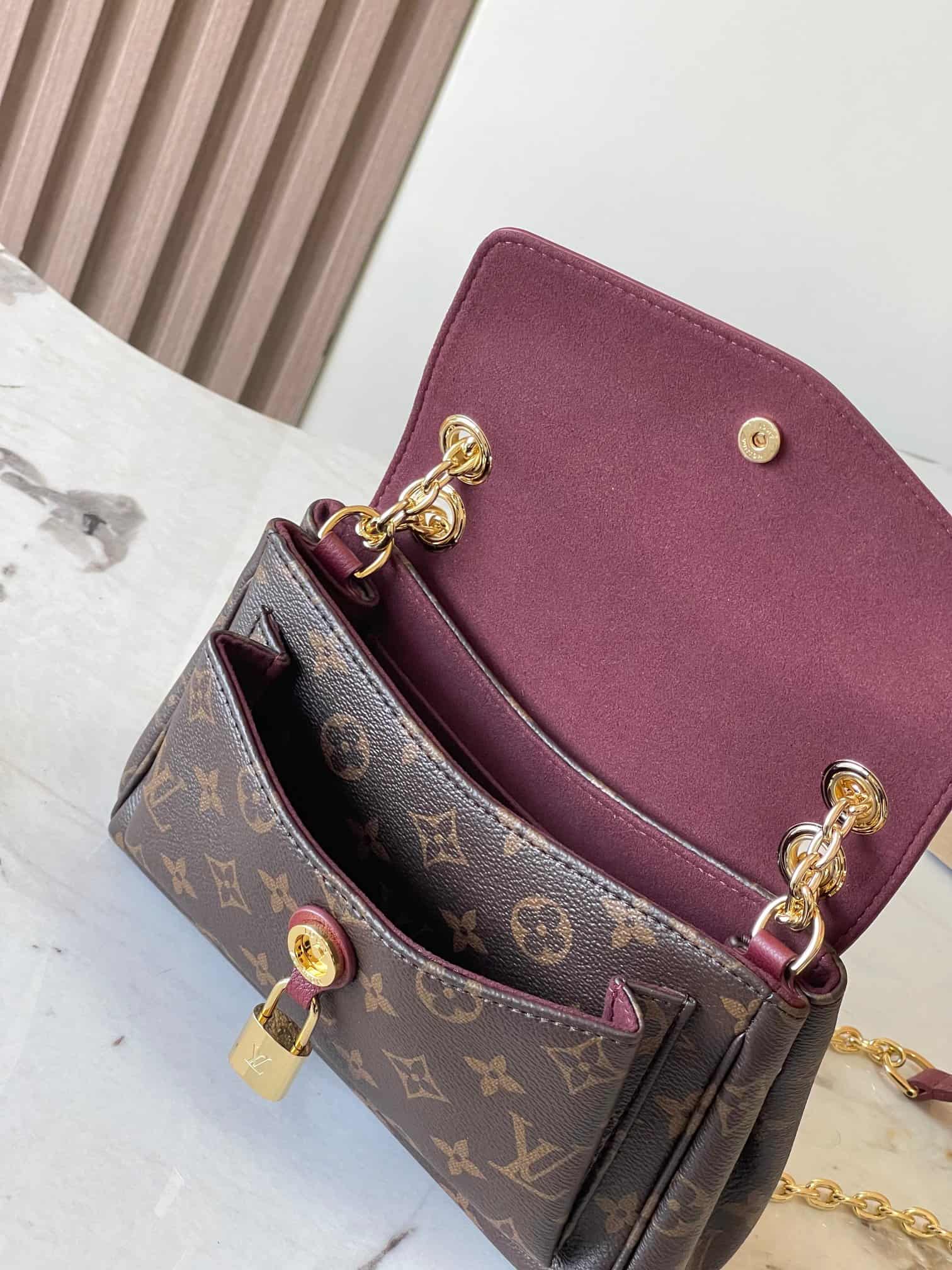 Louis Vuitton Saint Germain BB Monogram/Wine Leather and coated canvas M27067 TOP