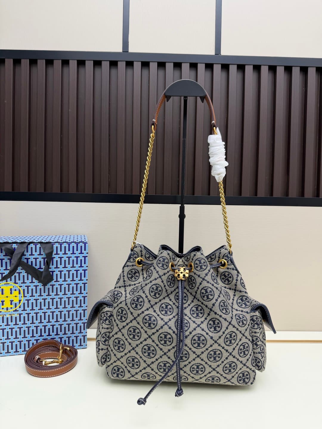 Tory Burch Charle Quilted Drawstring Shoulder Bag High