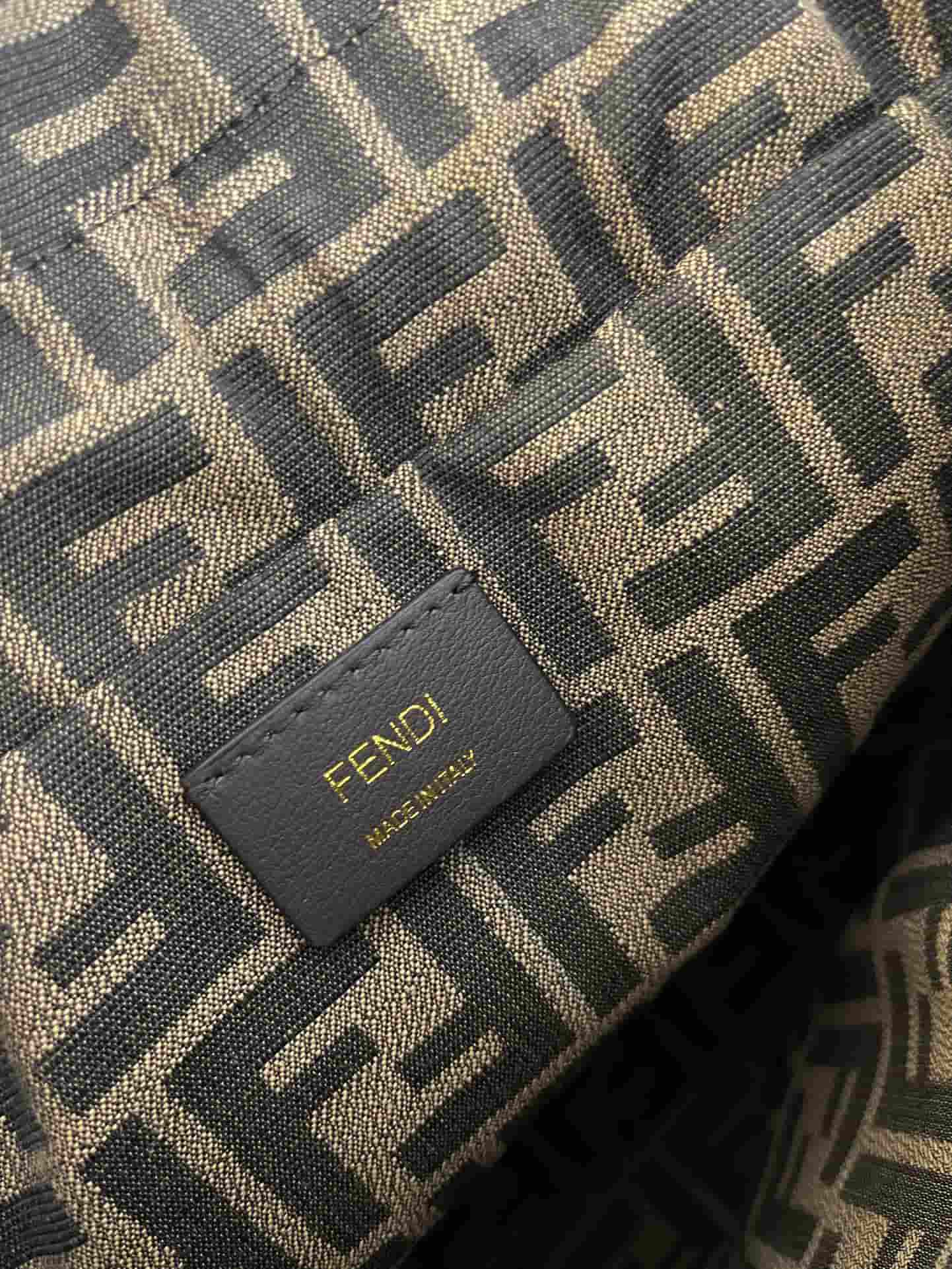 Fendi Brown FF jacquard fabric backpack Brown High