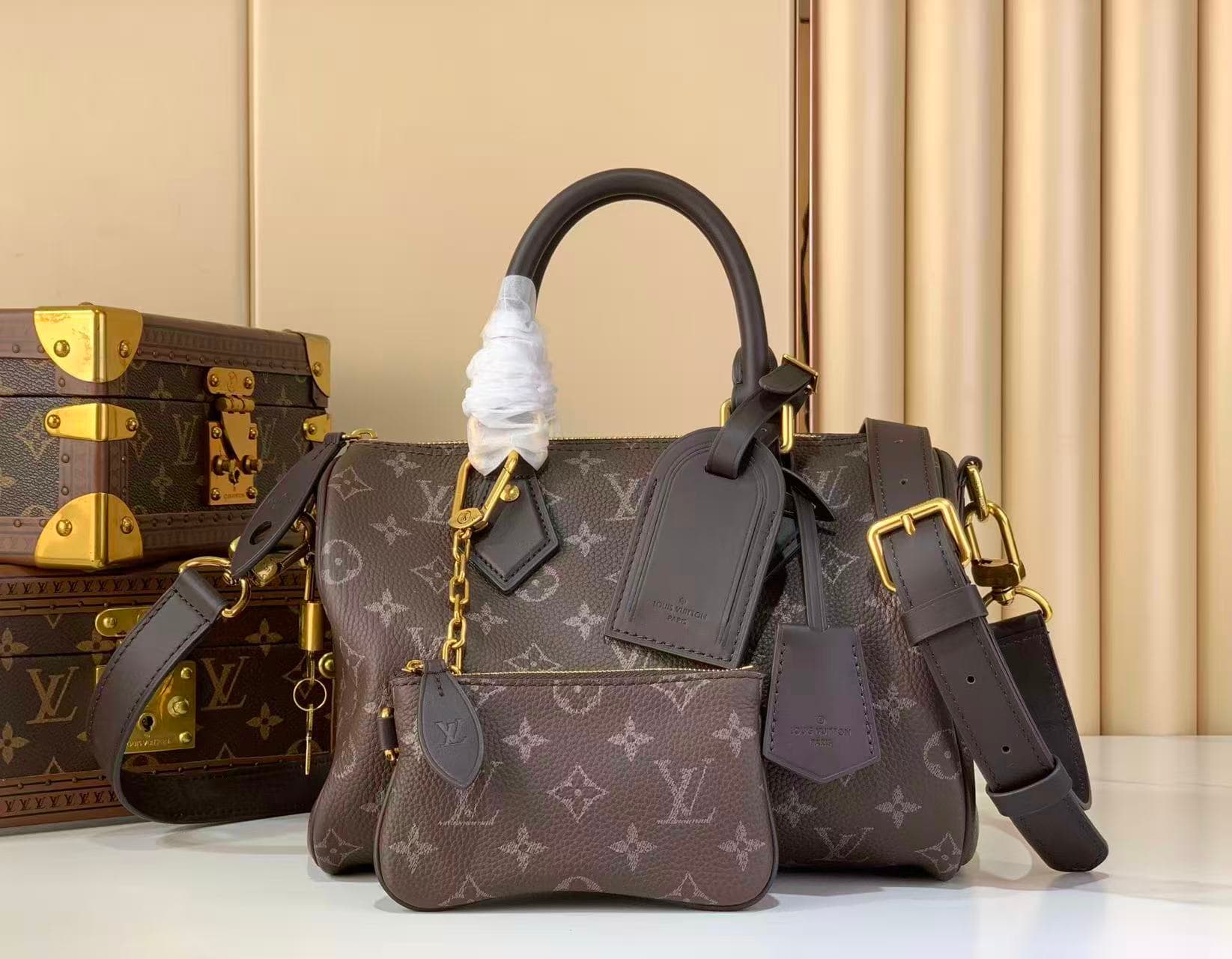 Louis Vuitton Speedy P9 Bandouliere 25 Calfskin leather M27974 Coffee Bean TOP