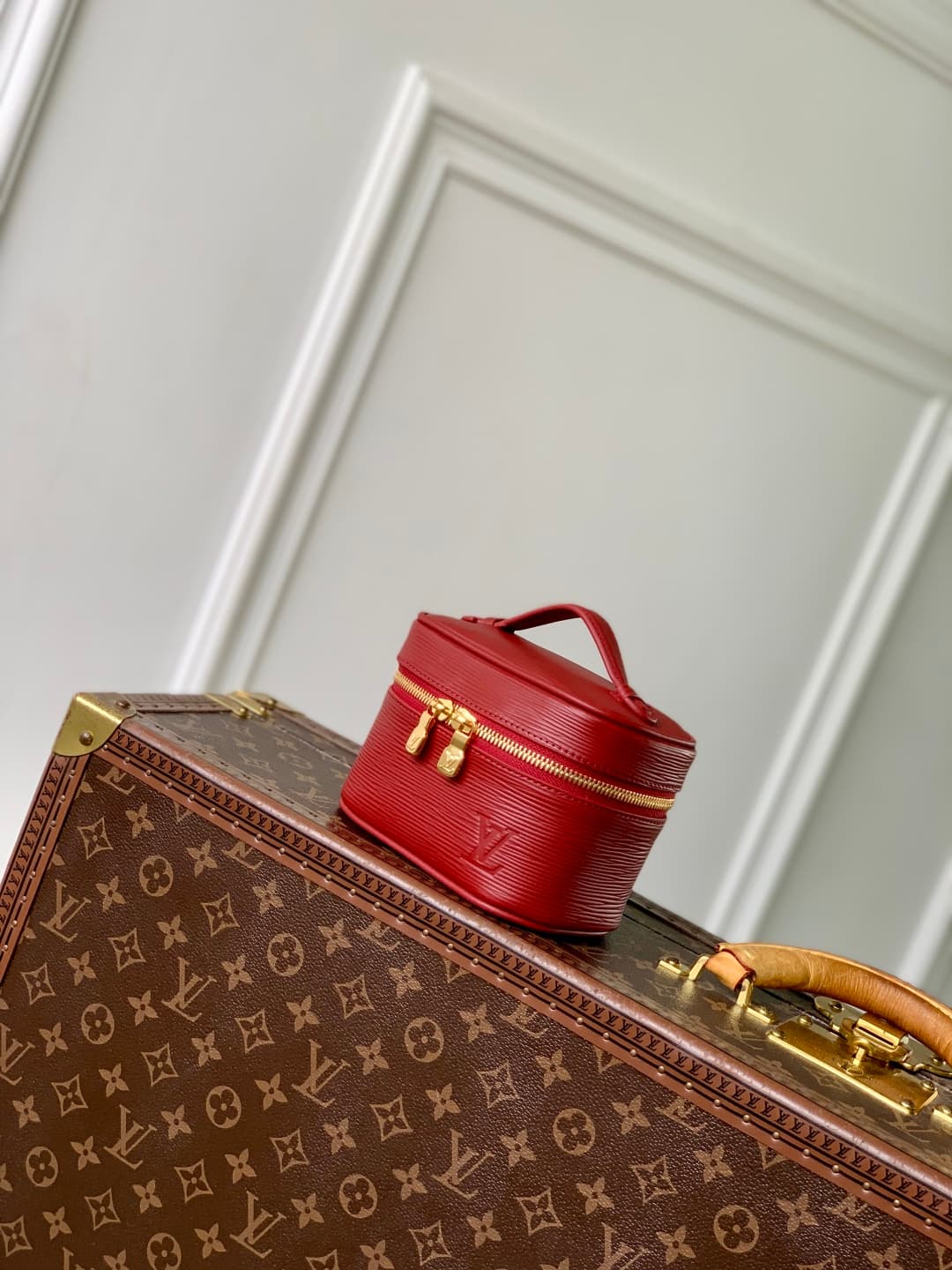 Louis Vuitton Nice Nano Epi grained leather Tender M25857 Monogram Red High