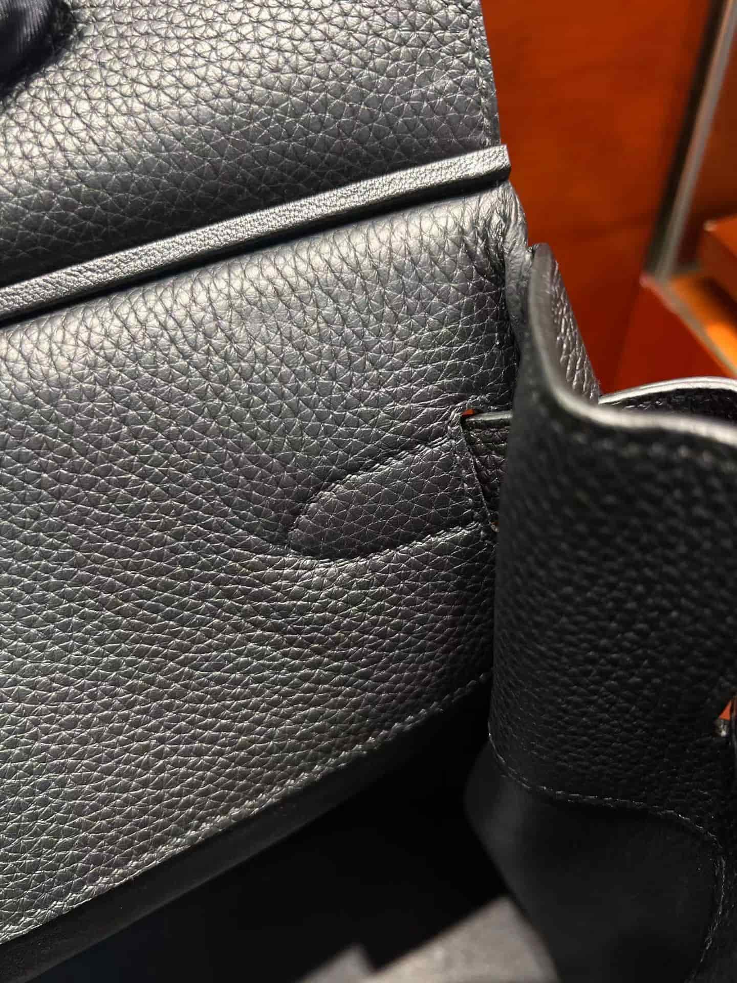 Hermes HAC Birkin 40 Bag Togo Leather In Black WAX High Customizing Style