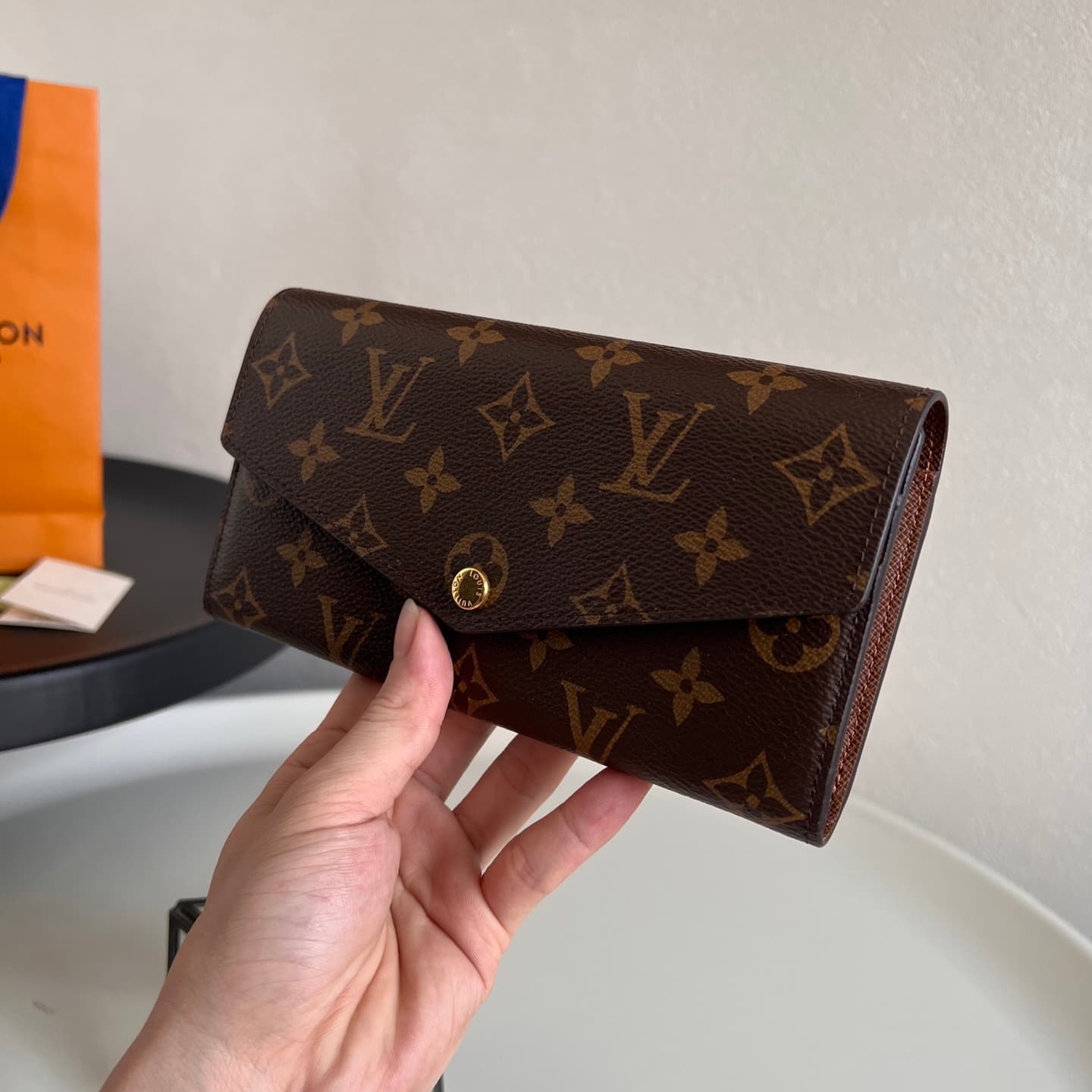 Louis Vuitton Sarah Wallet Brown Monogram coated canvas M60531 High