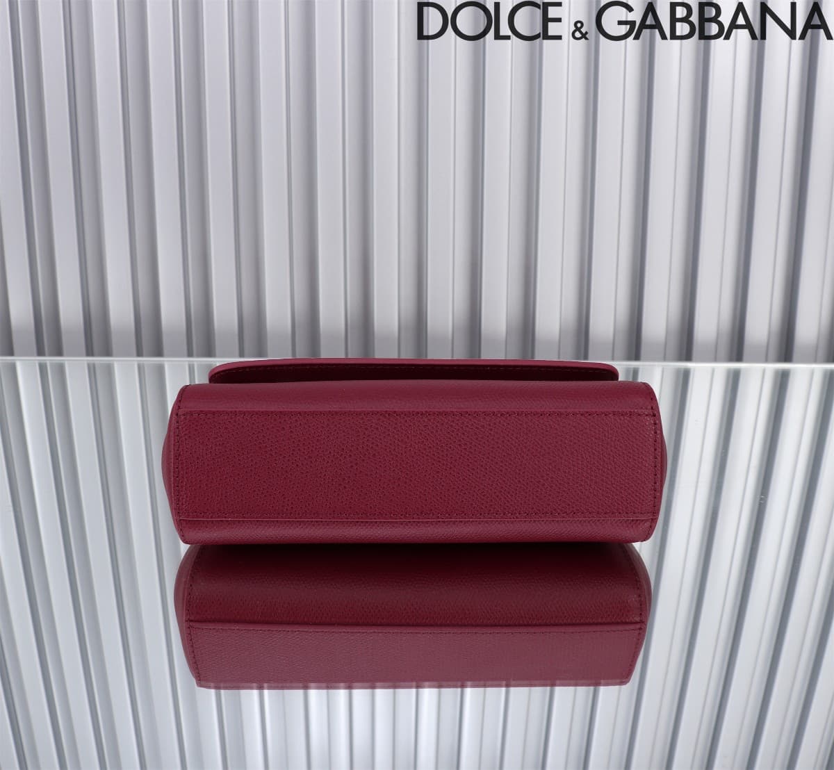 Dolce & Gabbana Miss Sicily top handle bag calfskin leather Claret High