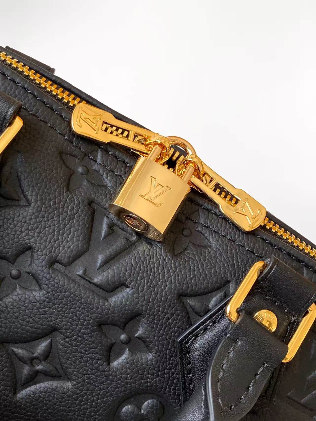 Louis Vuitton Alma PM Black Monogram Empreinte Leather M26489 High