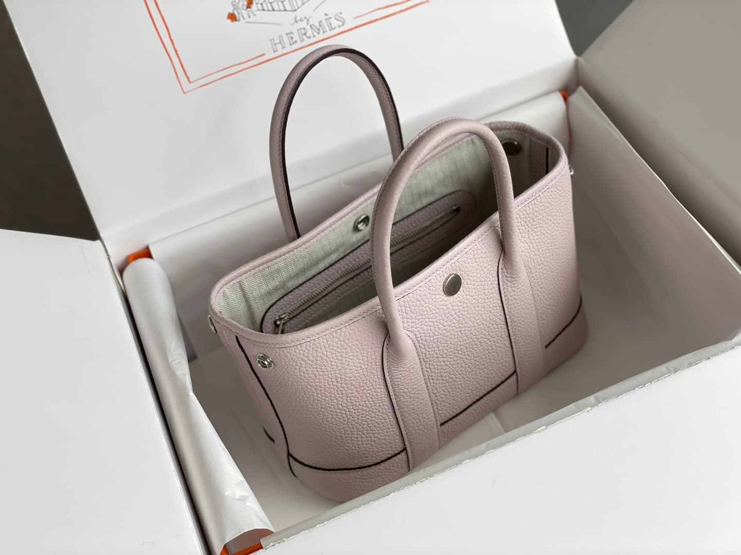 Hermes Garden Party 23 bag in Crocue Togo Leather WAX High