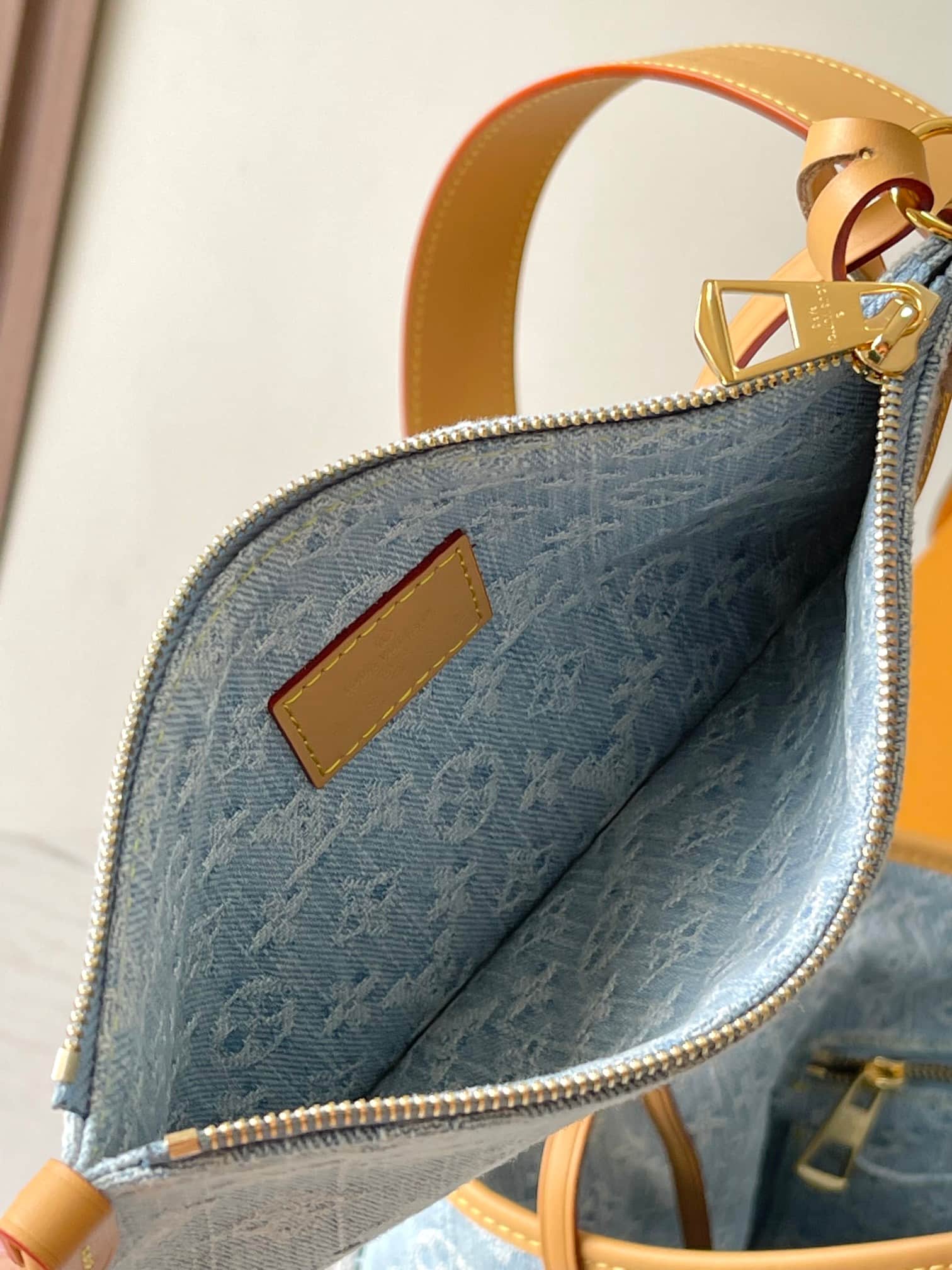 Louis Vuitton CarryAll PM  Monogram Denim Light Blue M11462 TOP