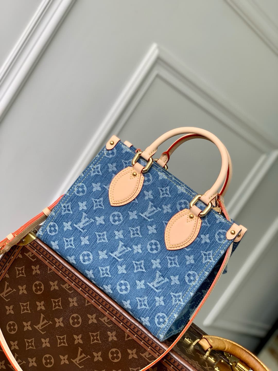 Louis Vuitton OnTheGo PM Denim Blue M14633 High