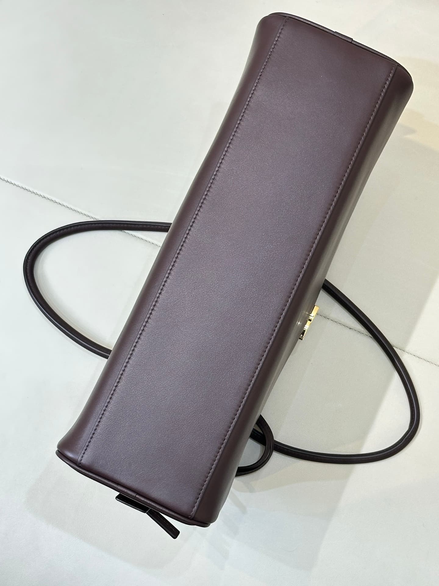 Chanel Large Bowling Bag Calfskin & Gold-Tone Metal Claret AS6211 TOP
