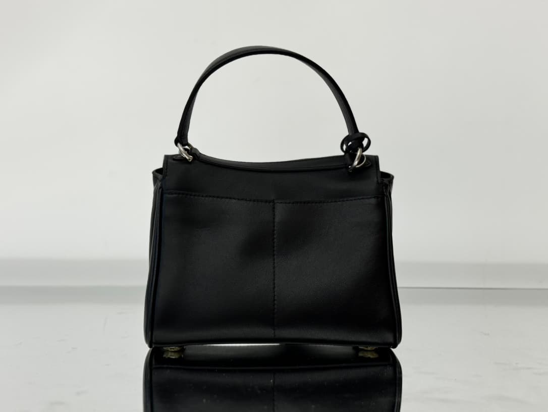 Balenciaga Rodeo Mini Bag in Black Leather With Silver-Tone Metal TOP